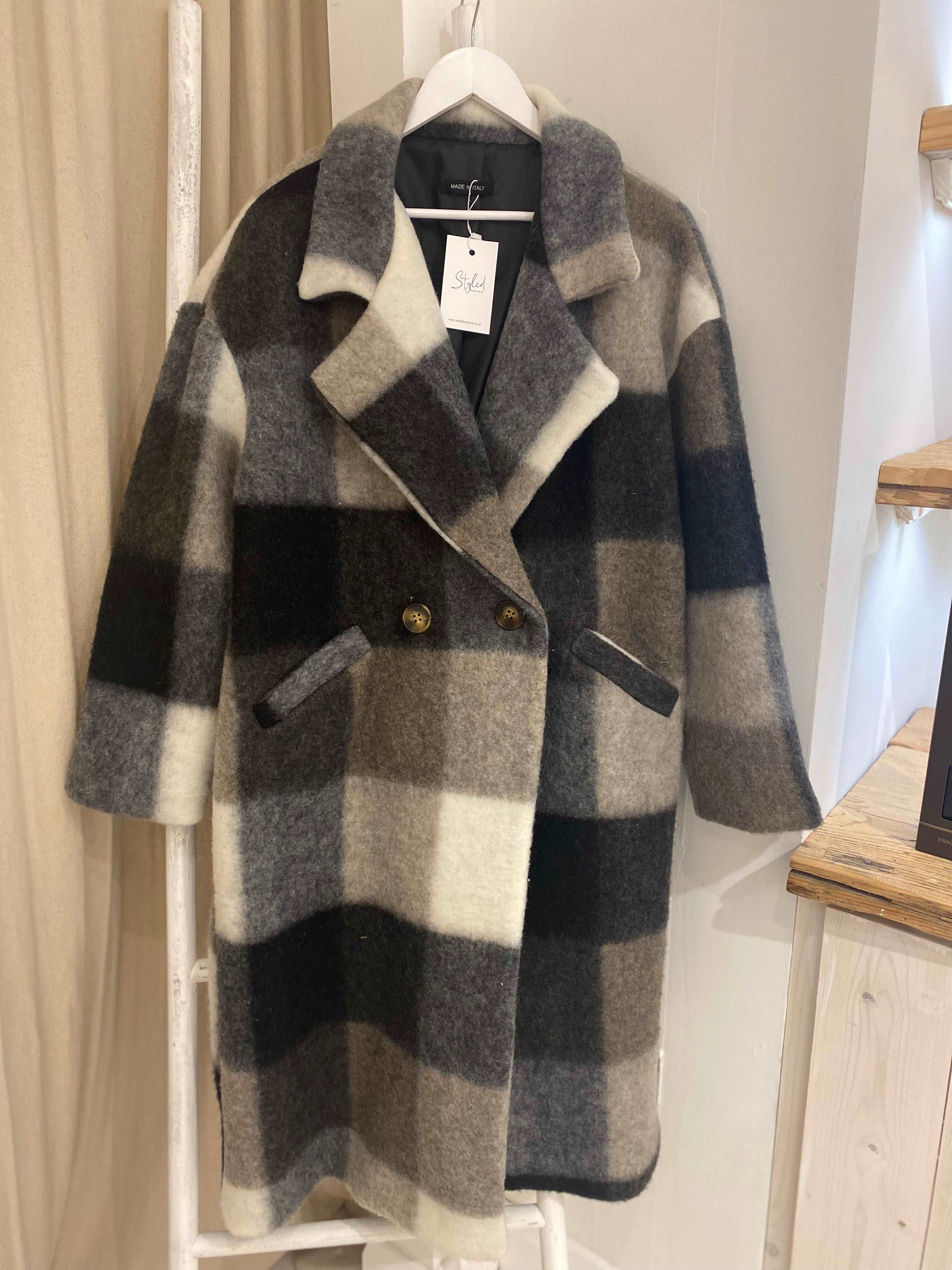 Alexandra Check Coat