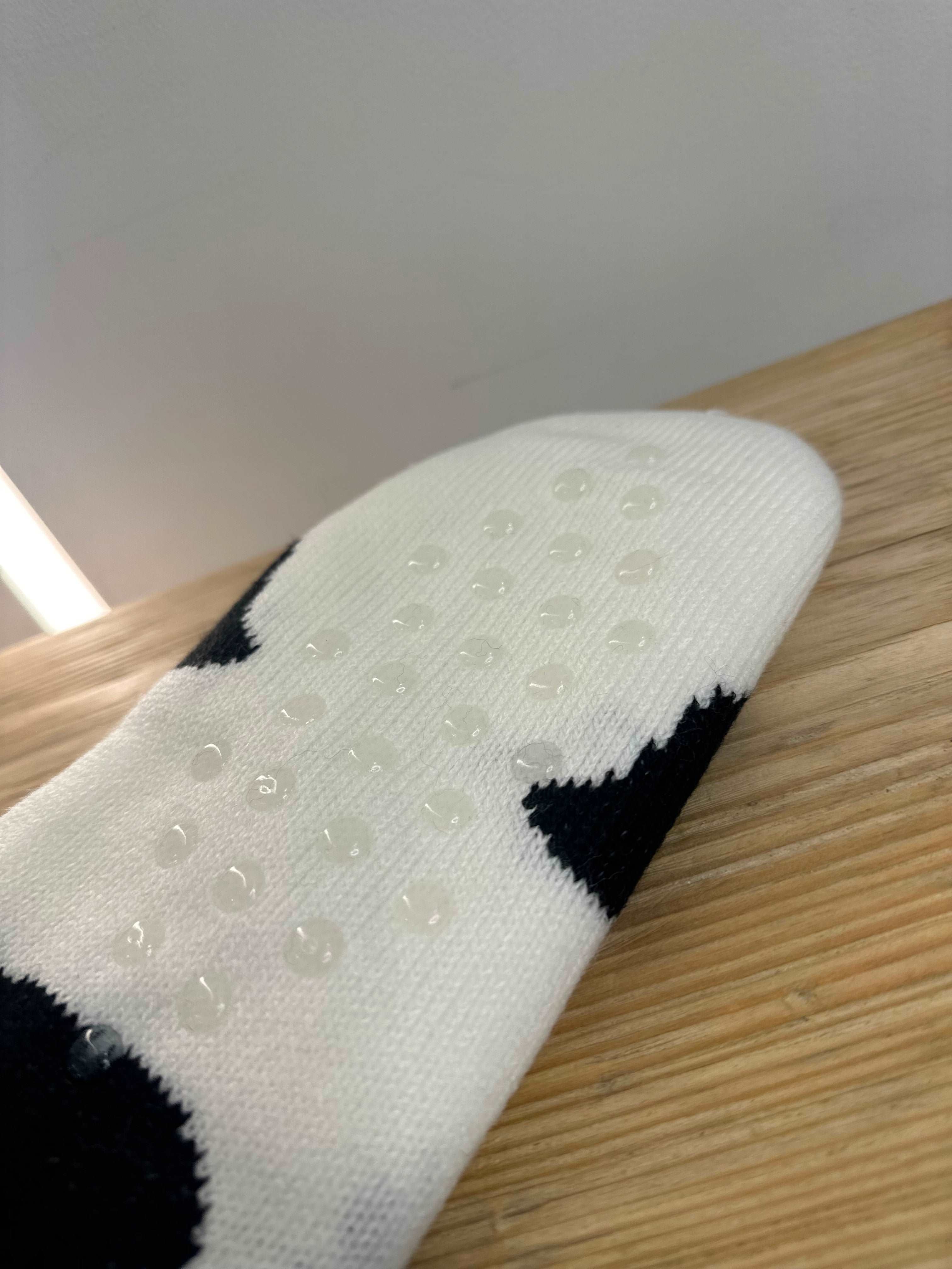 Cow Print Fleece Slipper Socks