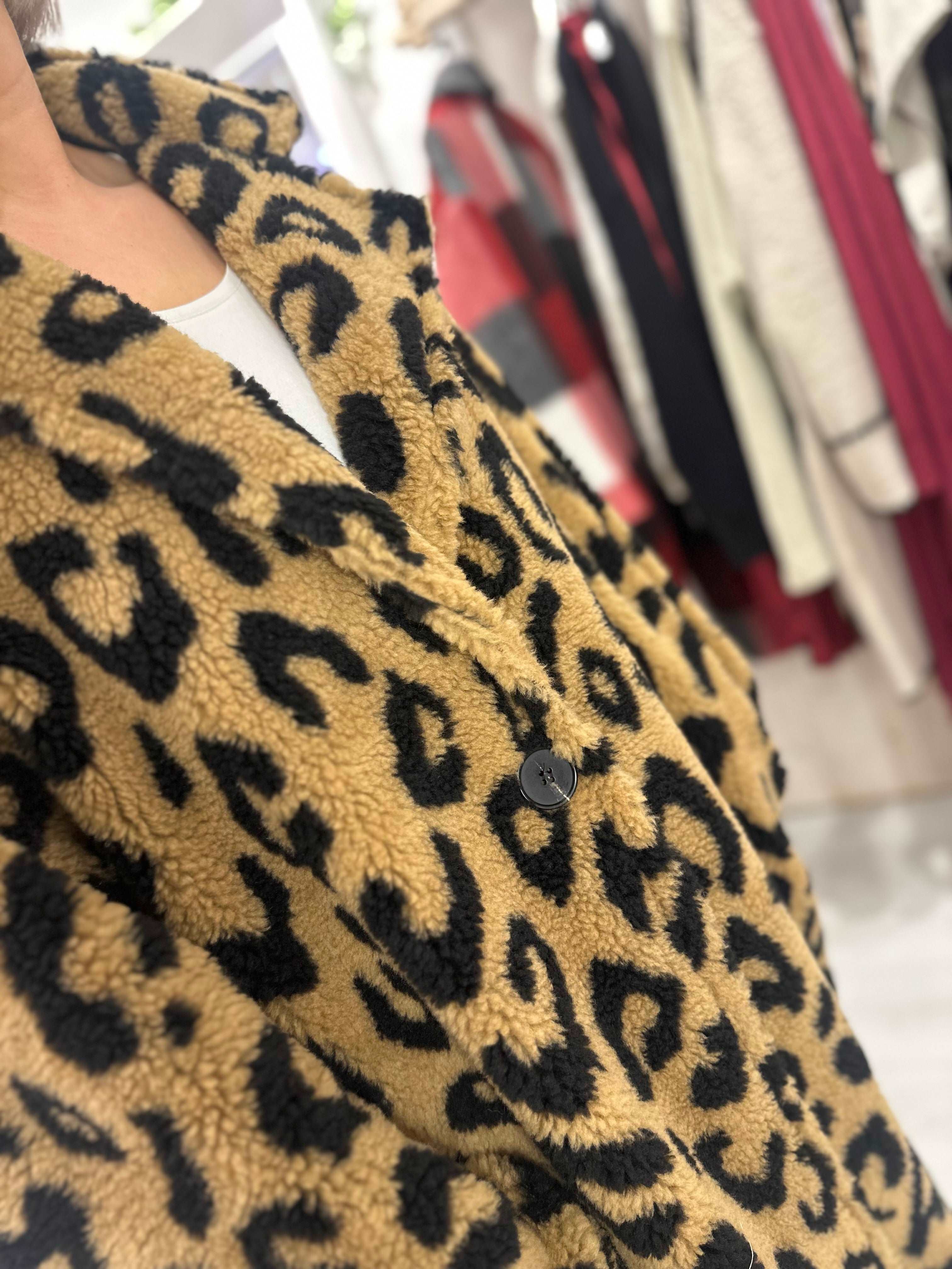 Teddy Leopard Coat