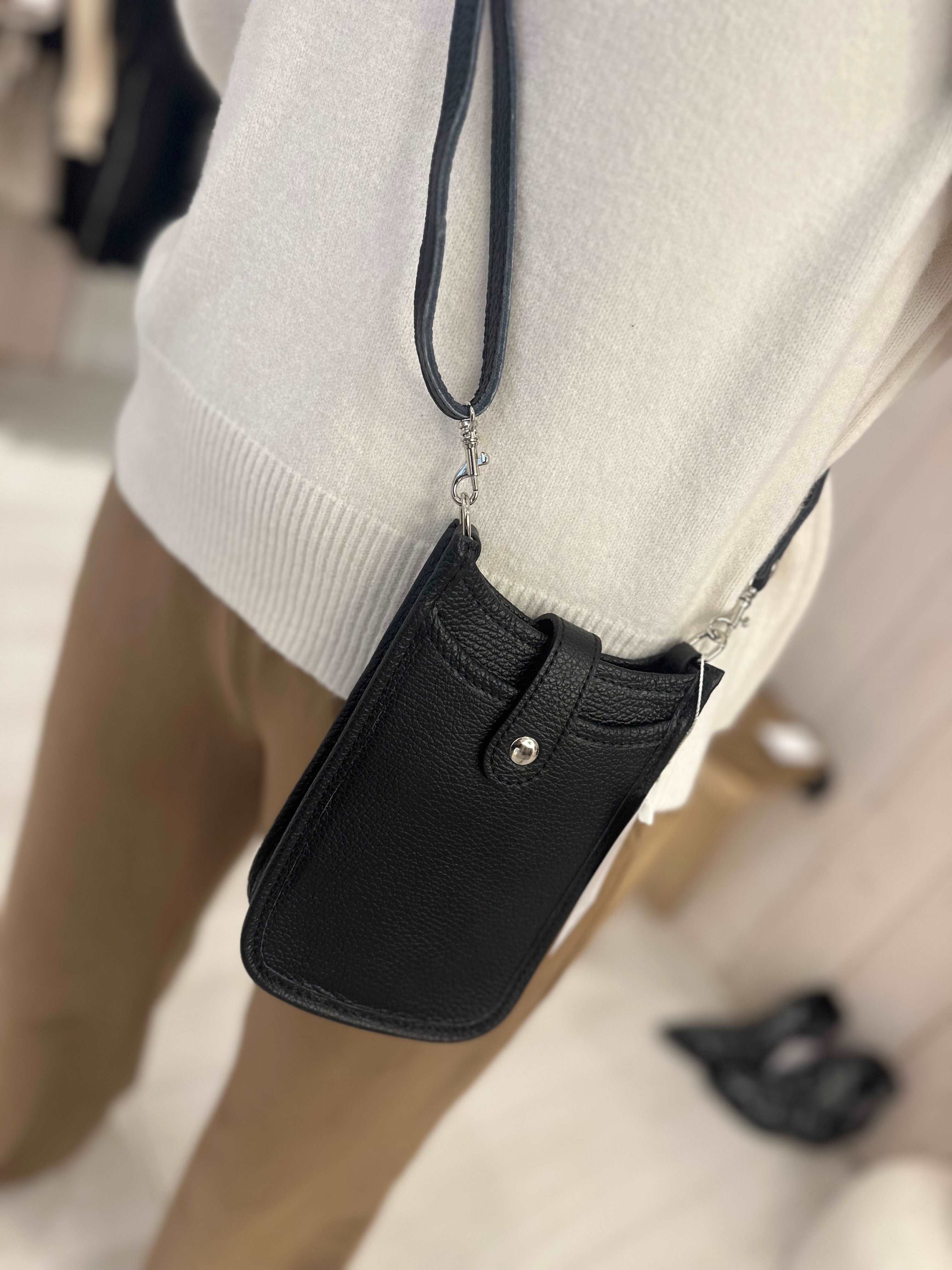 Leather Crossbody Phone Bag