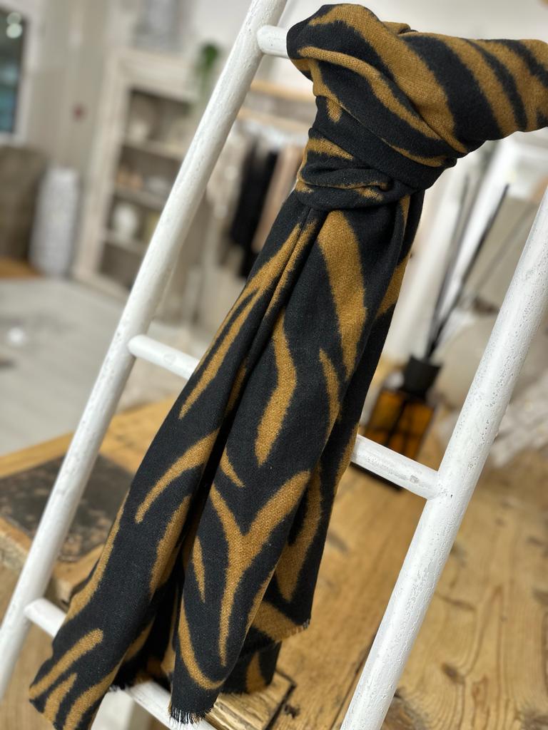 Chunky Zebra Print Scarf