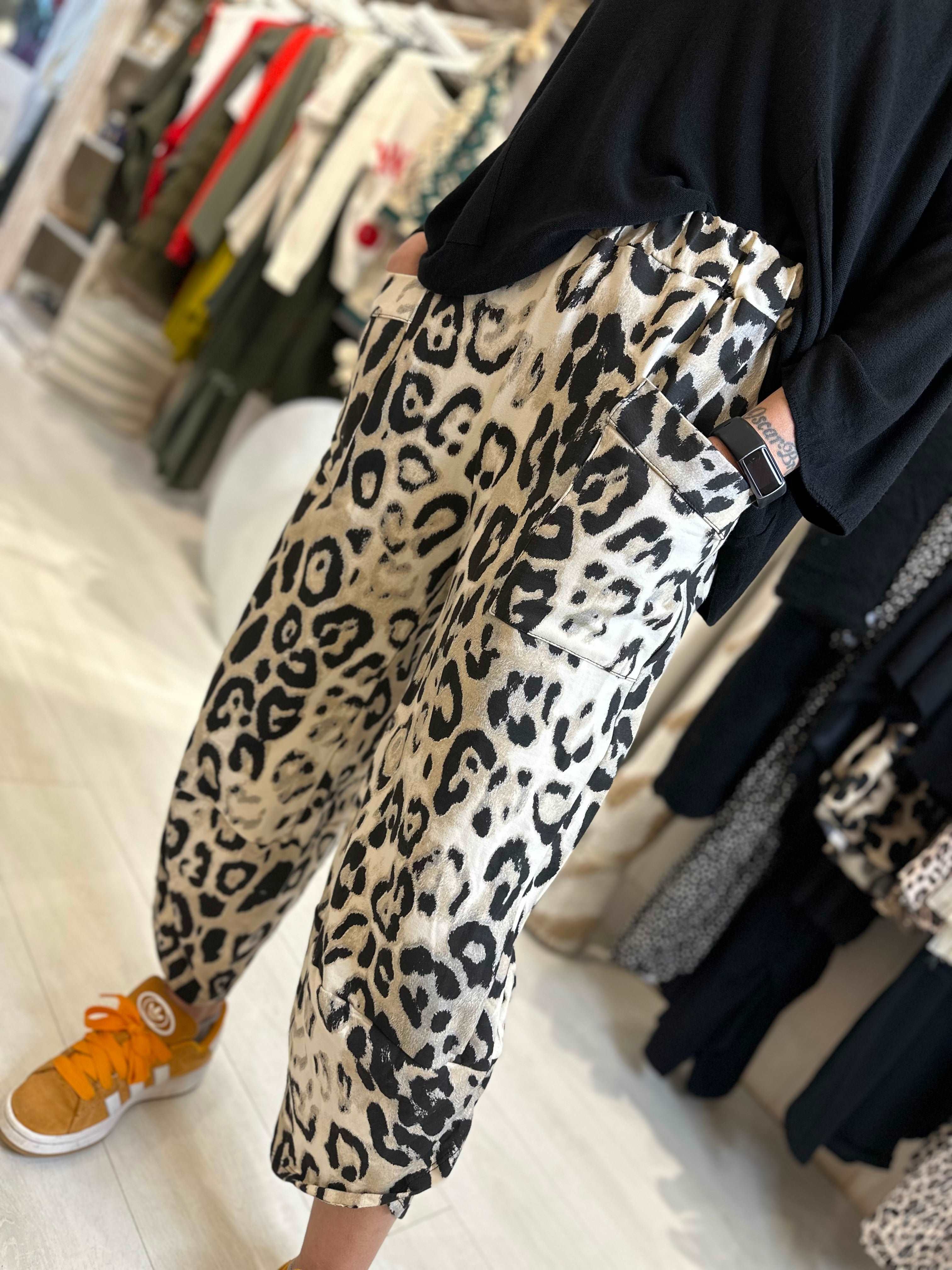 Jamila Leopard Cocoon Trousers