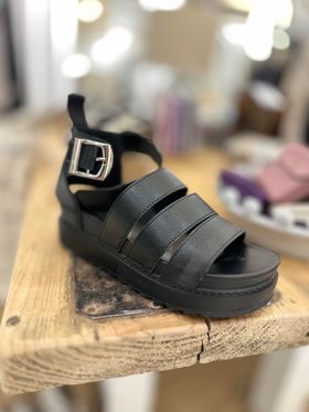 Black Triple Strap Sandals