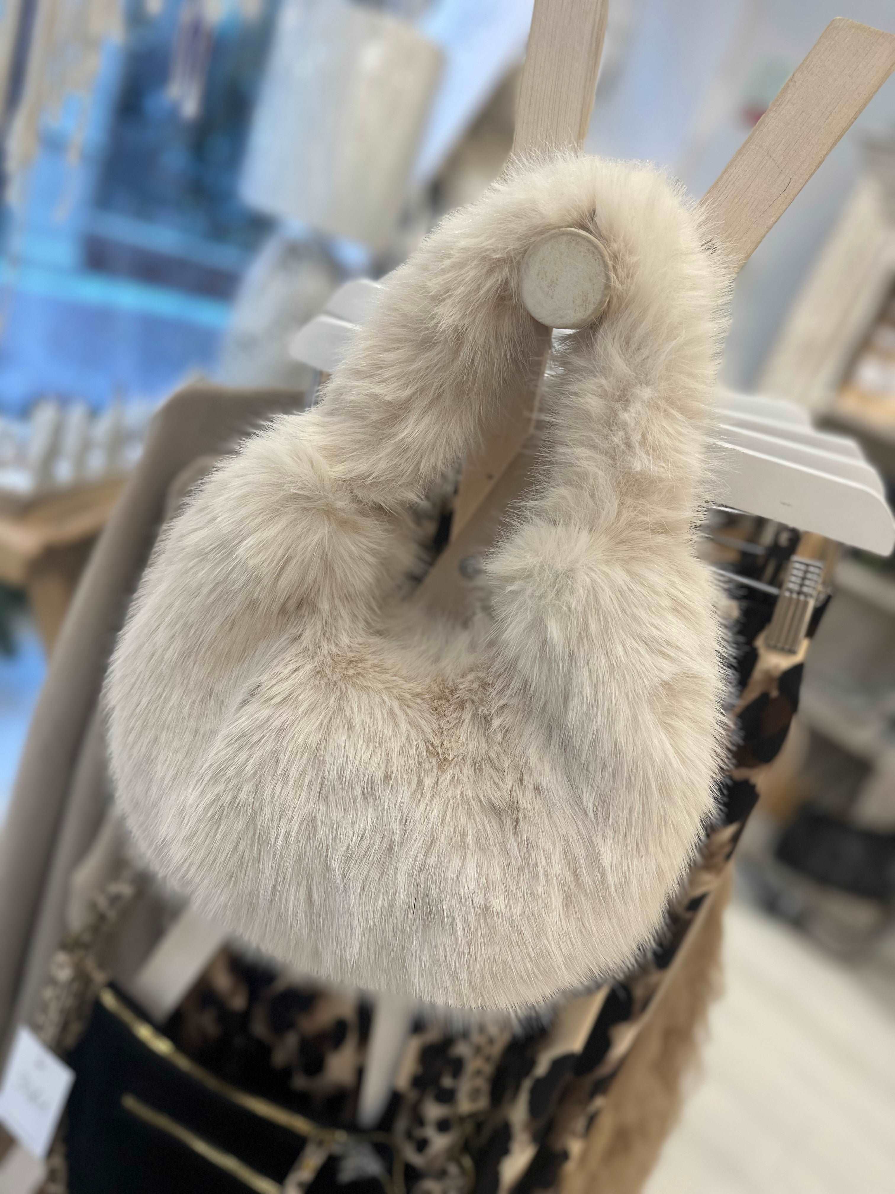 Faux Fur Mini Tote Bag