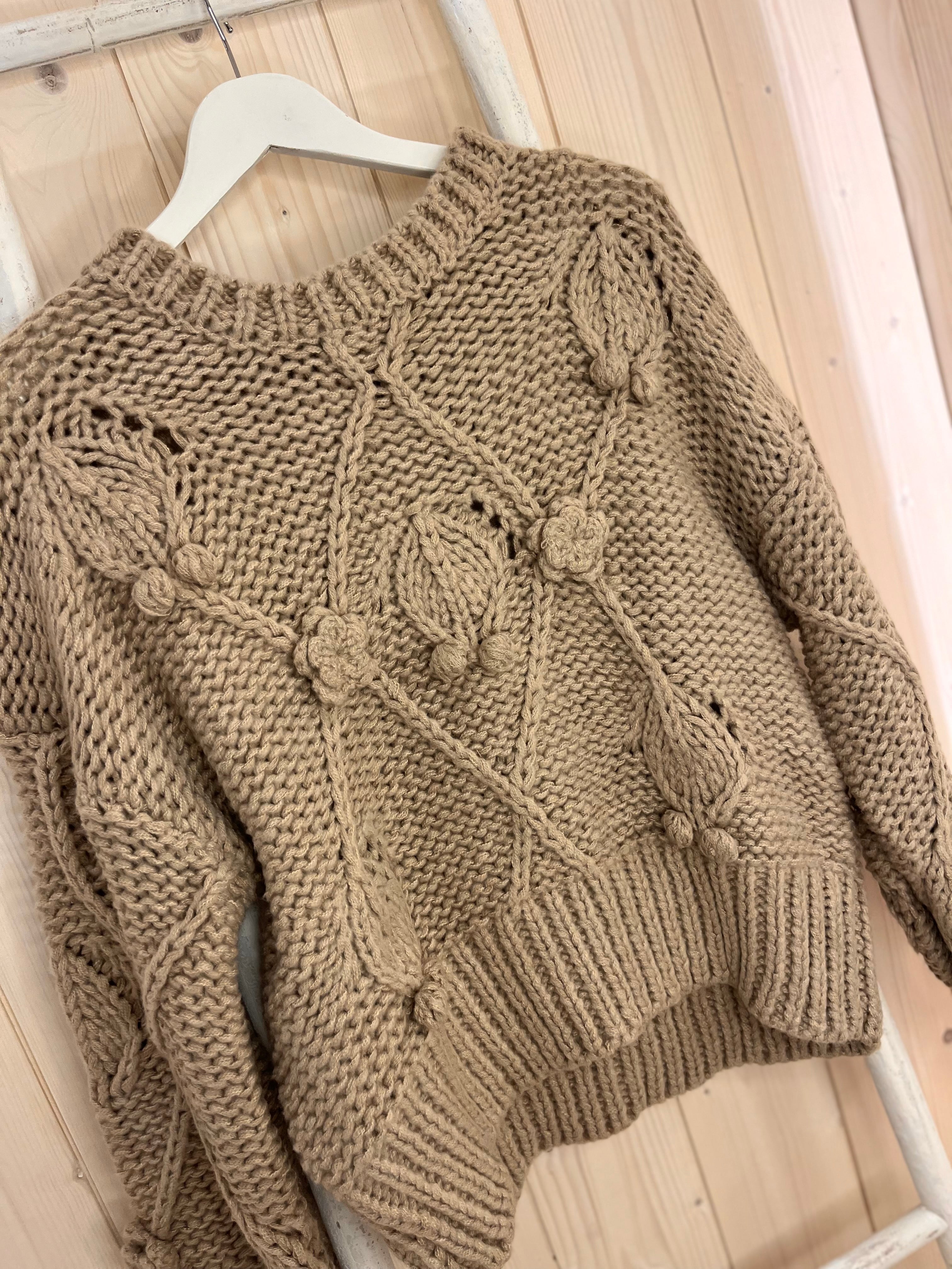 Yasmine Crochet Knit Jumper