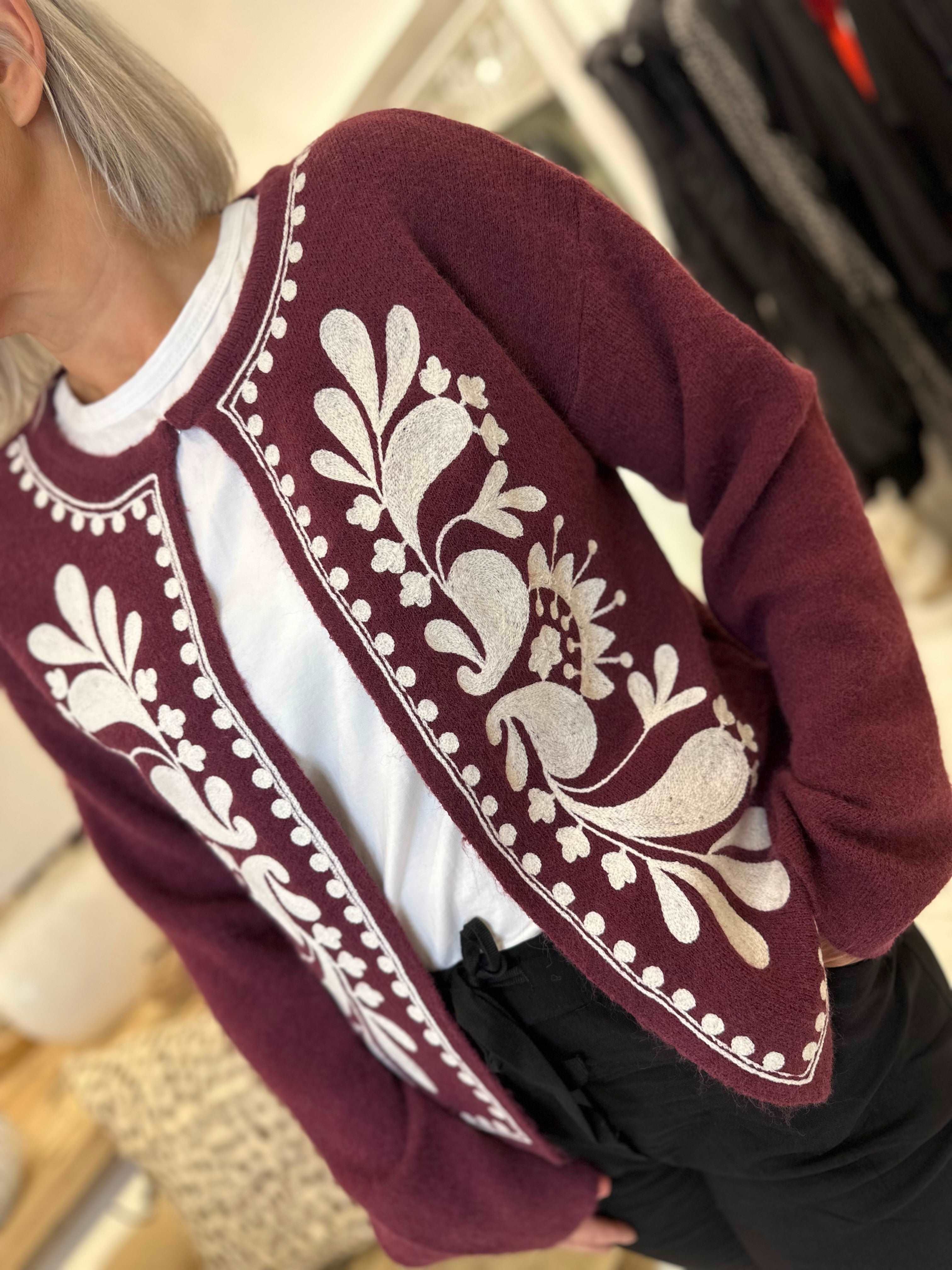 Habiba Embroidered Cardigan