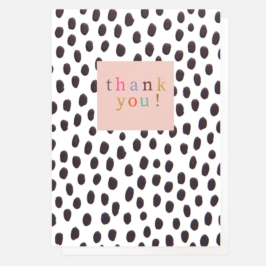 Mono Dots Thank You Card