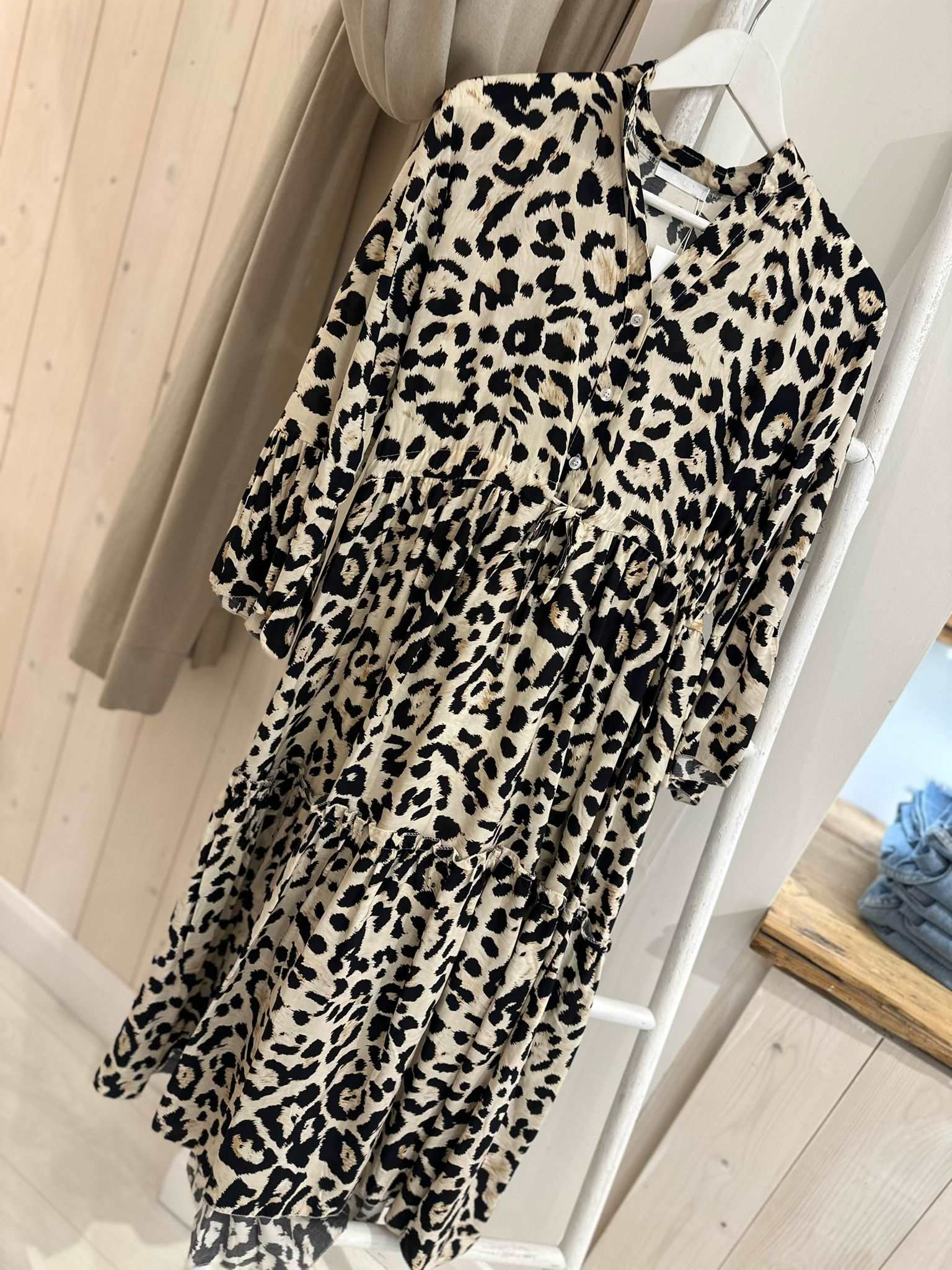 Frankie Leopard Smock Dress