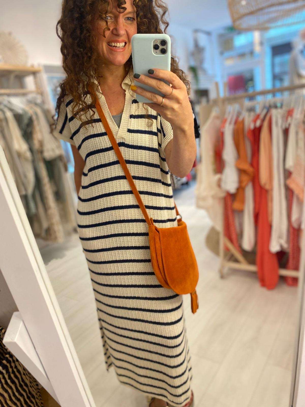 Santina Striped Knitted Dress