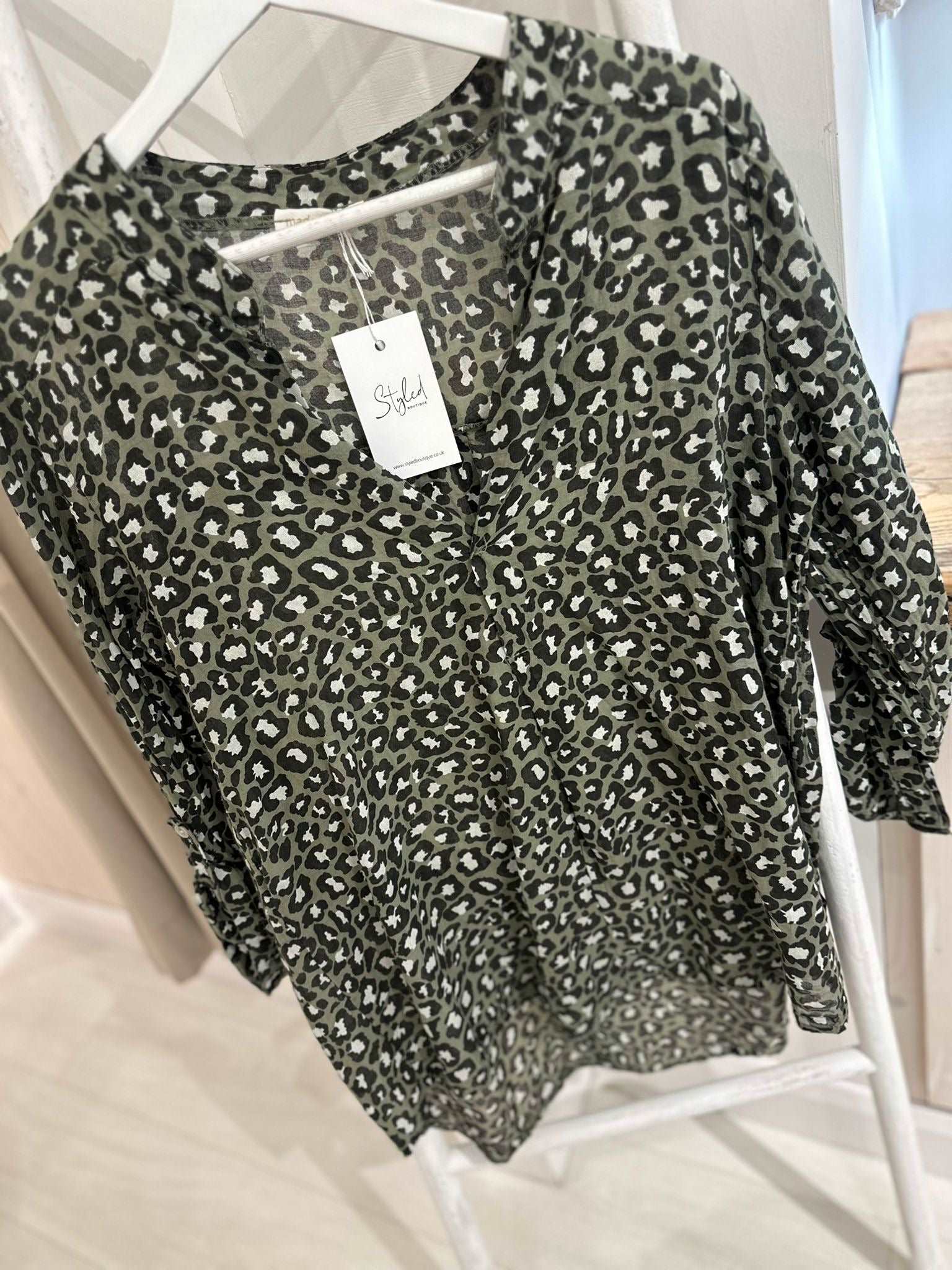 Green Leopard Shirt