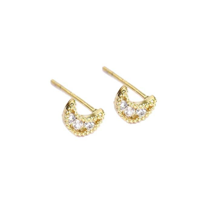 Crystal Moon Earring