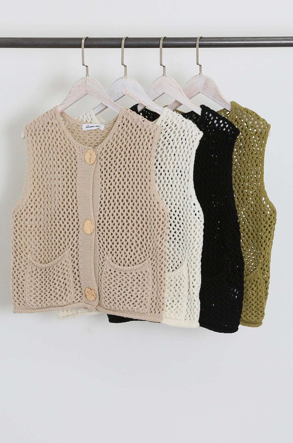 Knitted Gold Button Tank