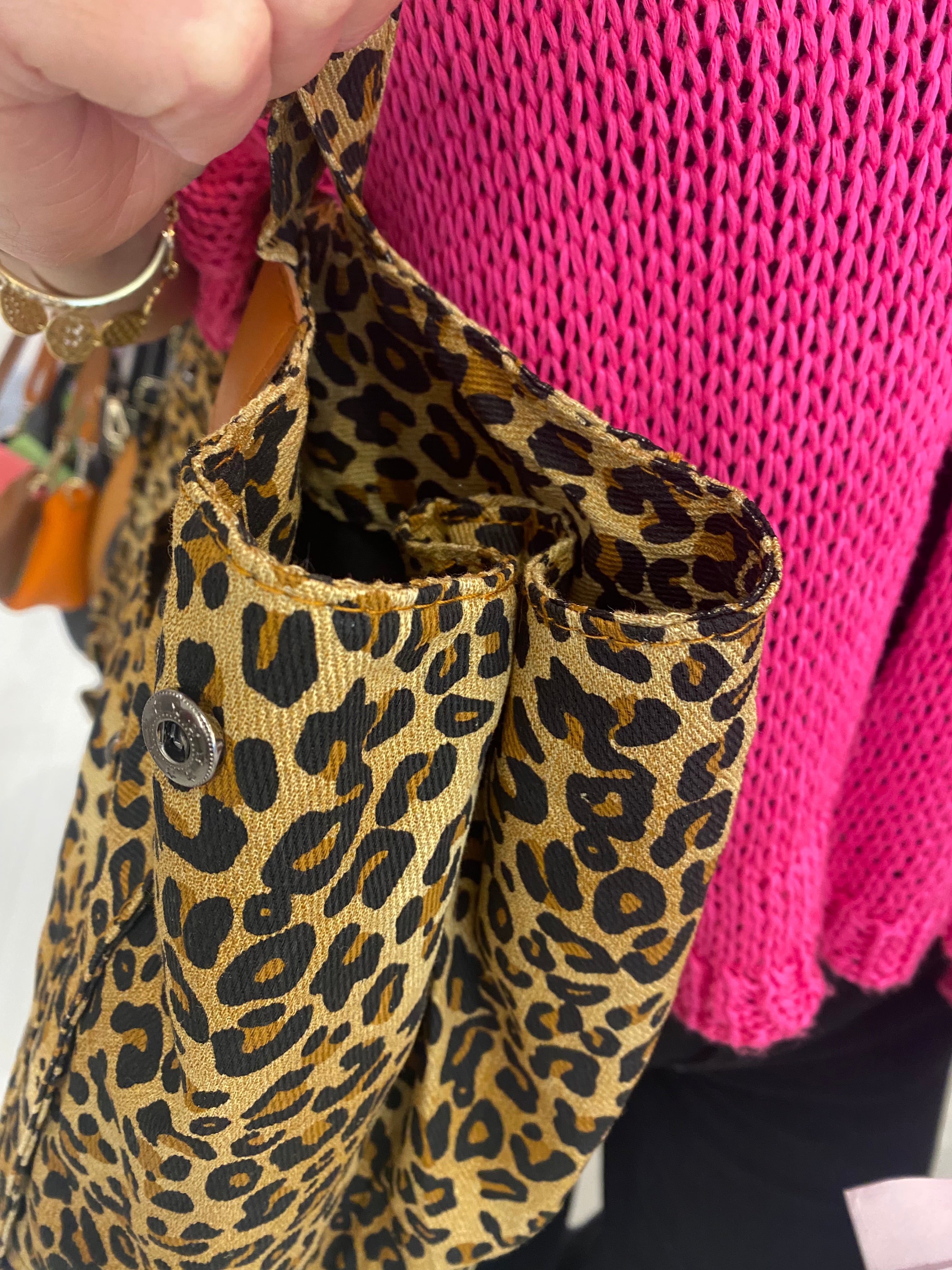 Tan Leopard Shopper