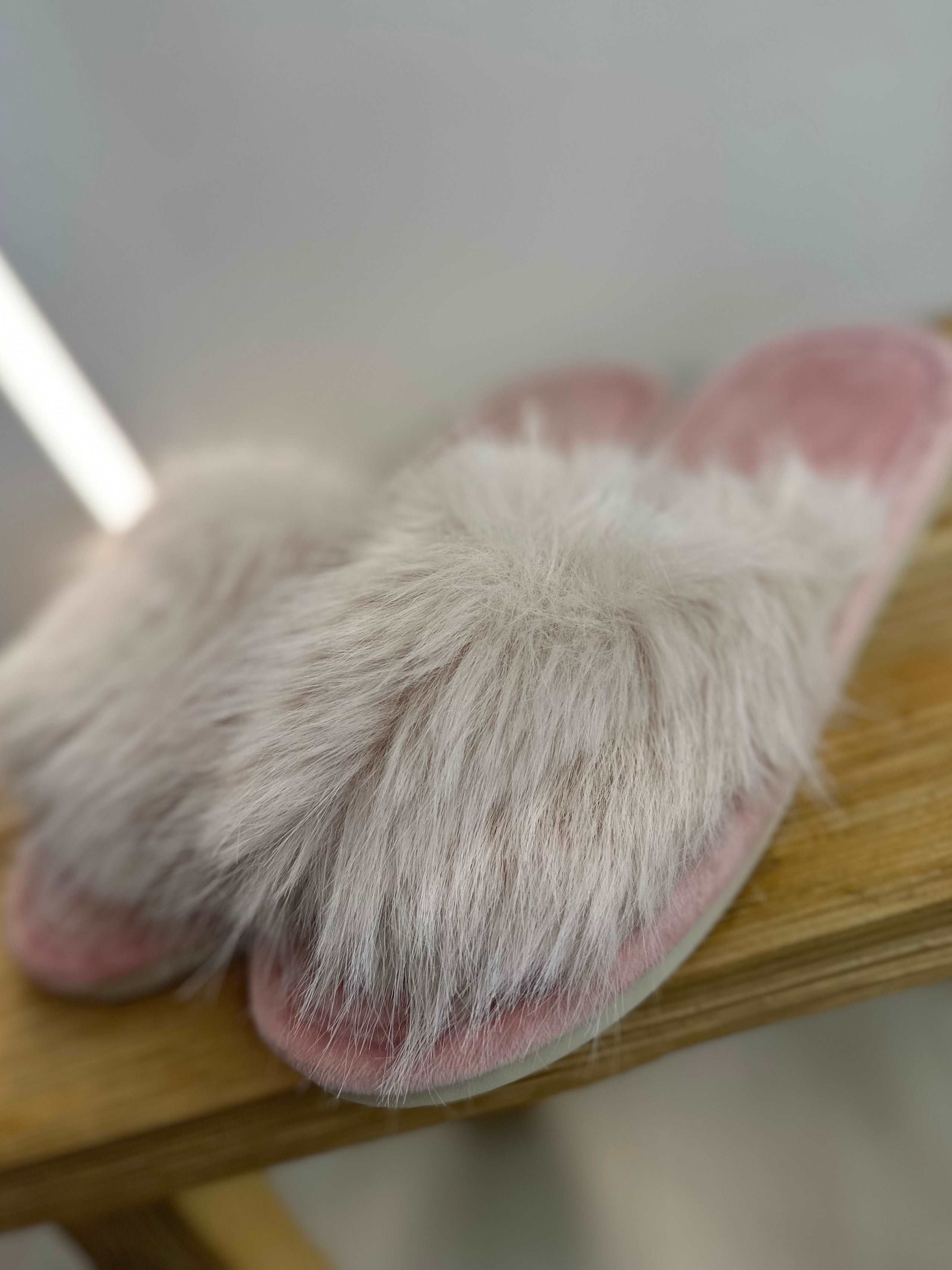 Fluffy Open Toe Slippers