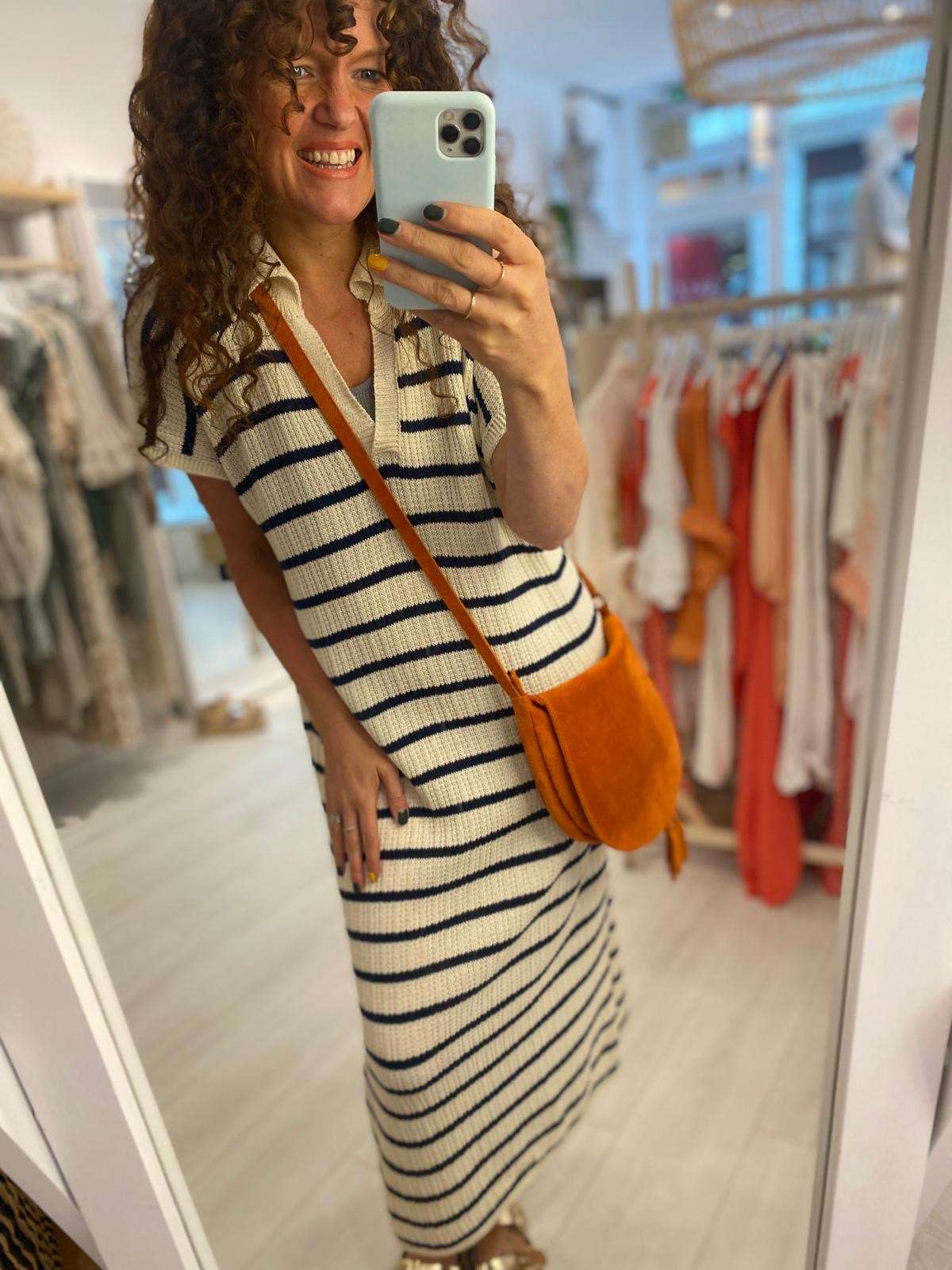 Santina Striped Knitted Dress