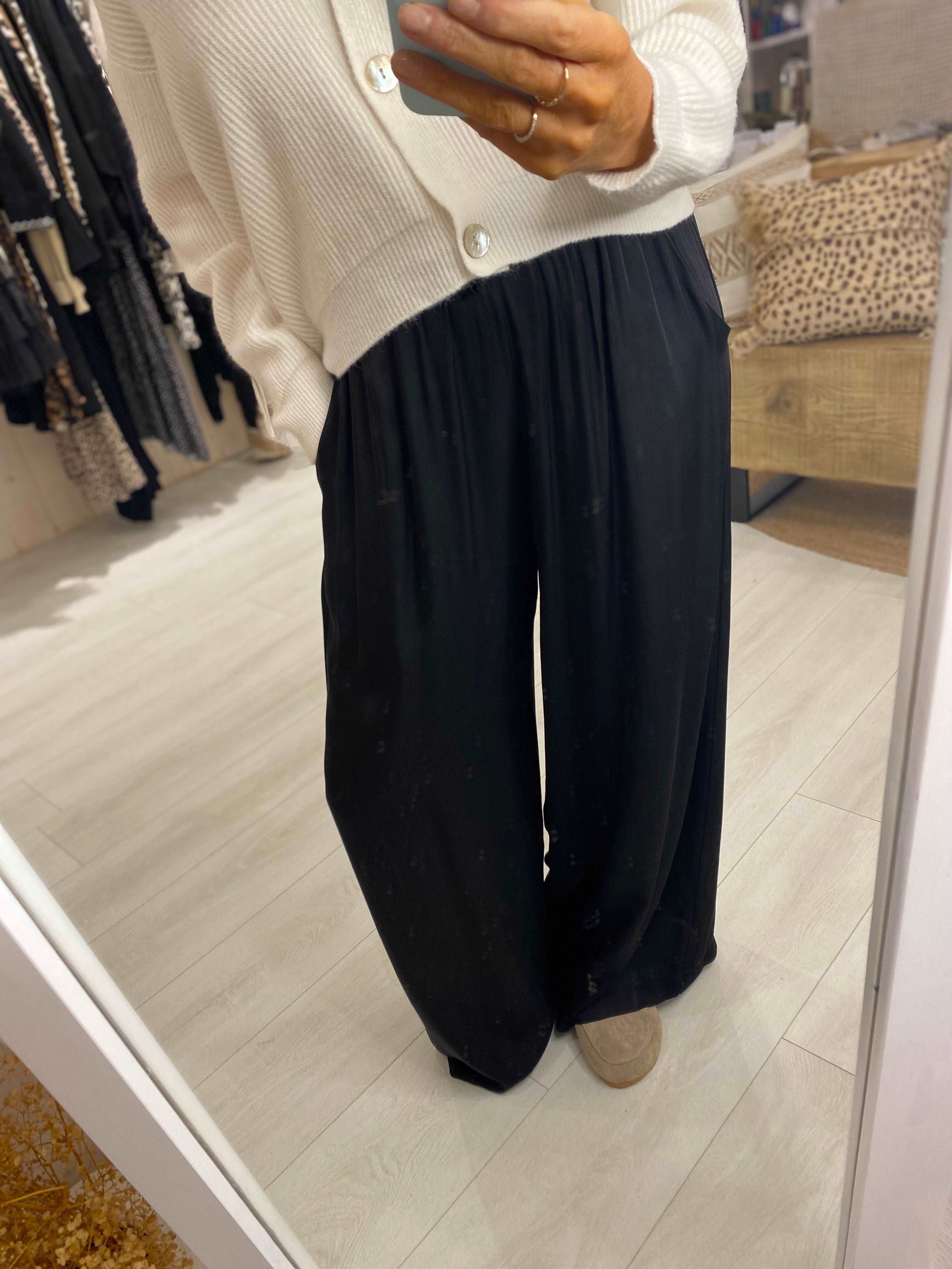 Ivy Satin Wide Leg Trouser