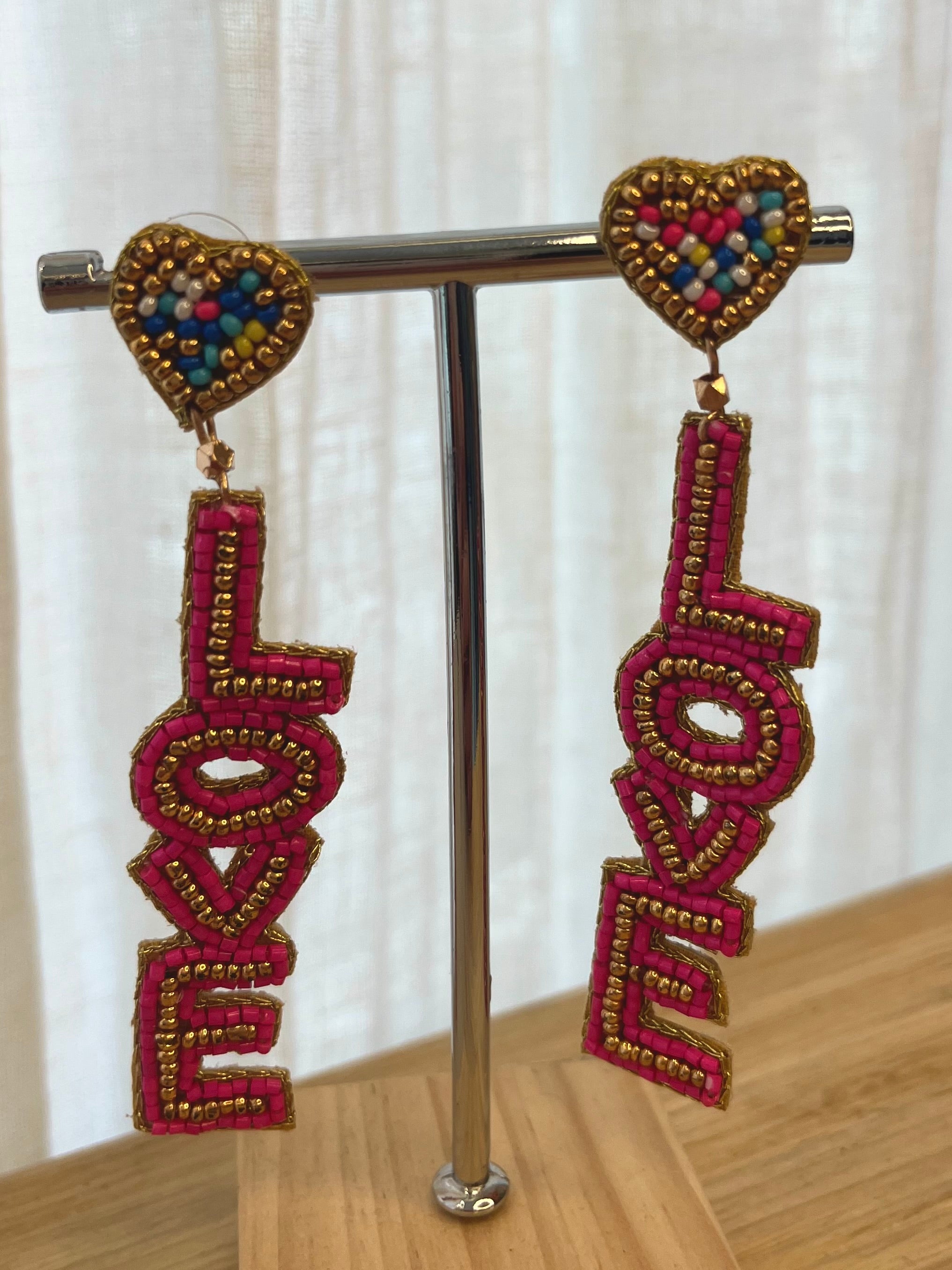 My Doris - 'LOVE' Dangle Earrings