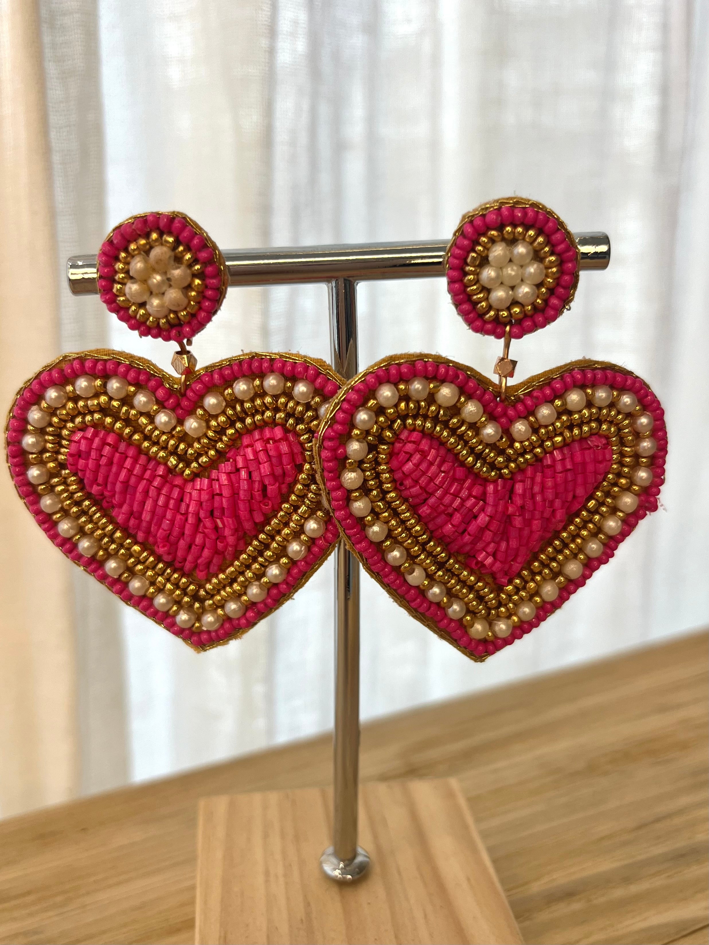 My Doris - Dangle Heart Earring