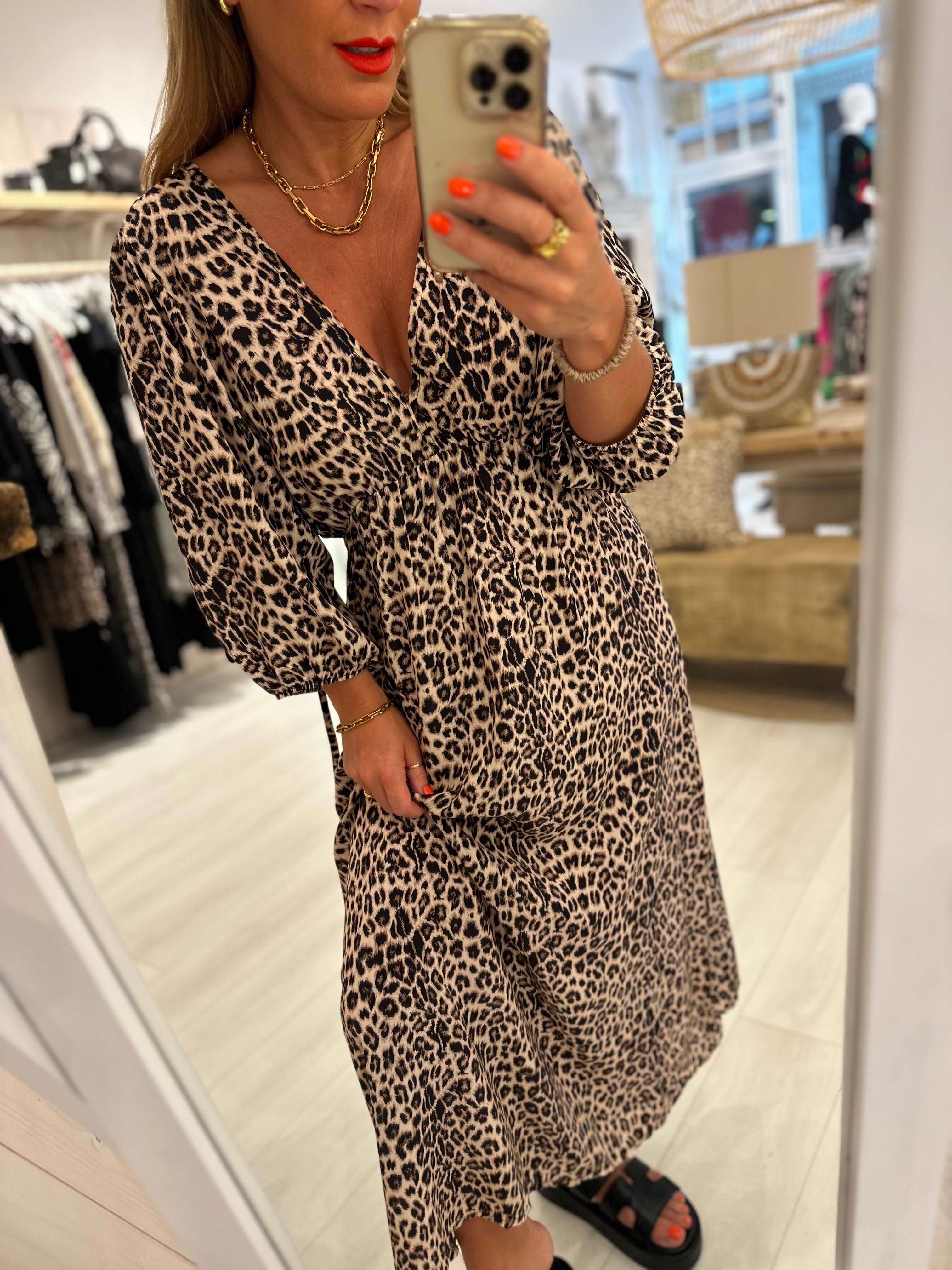 Genevieve Leopard Maxi