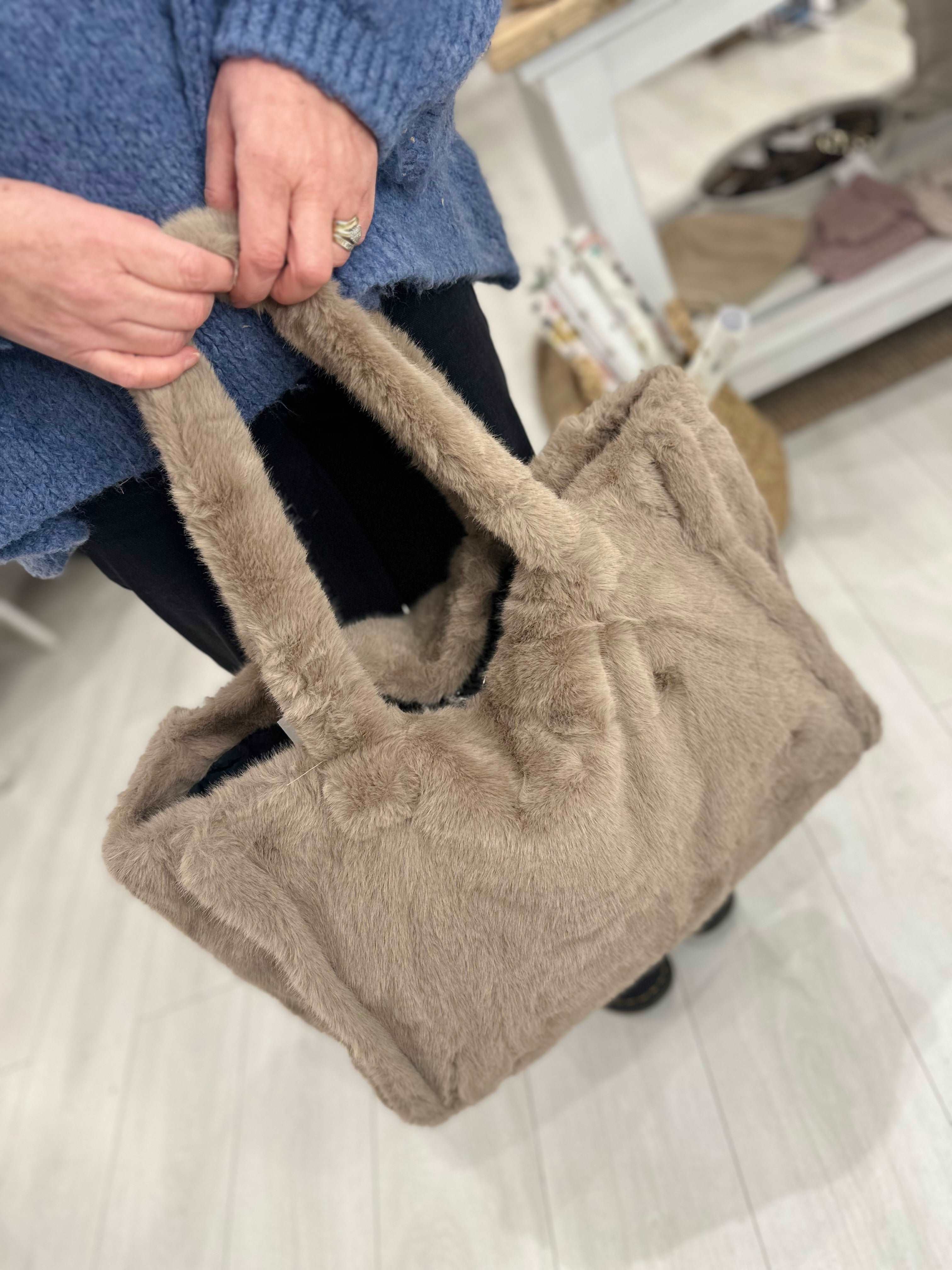 Faux Fur Tote Bag