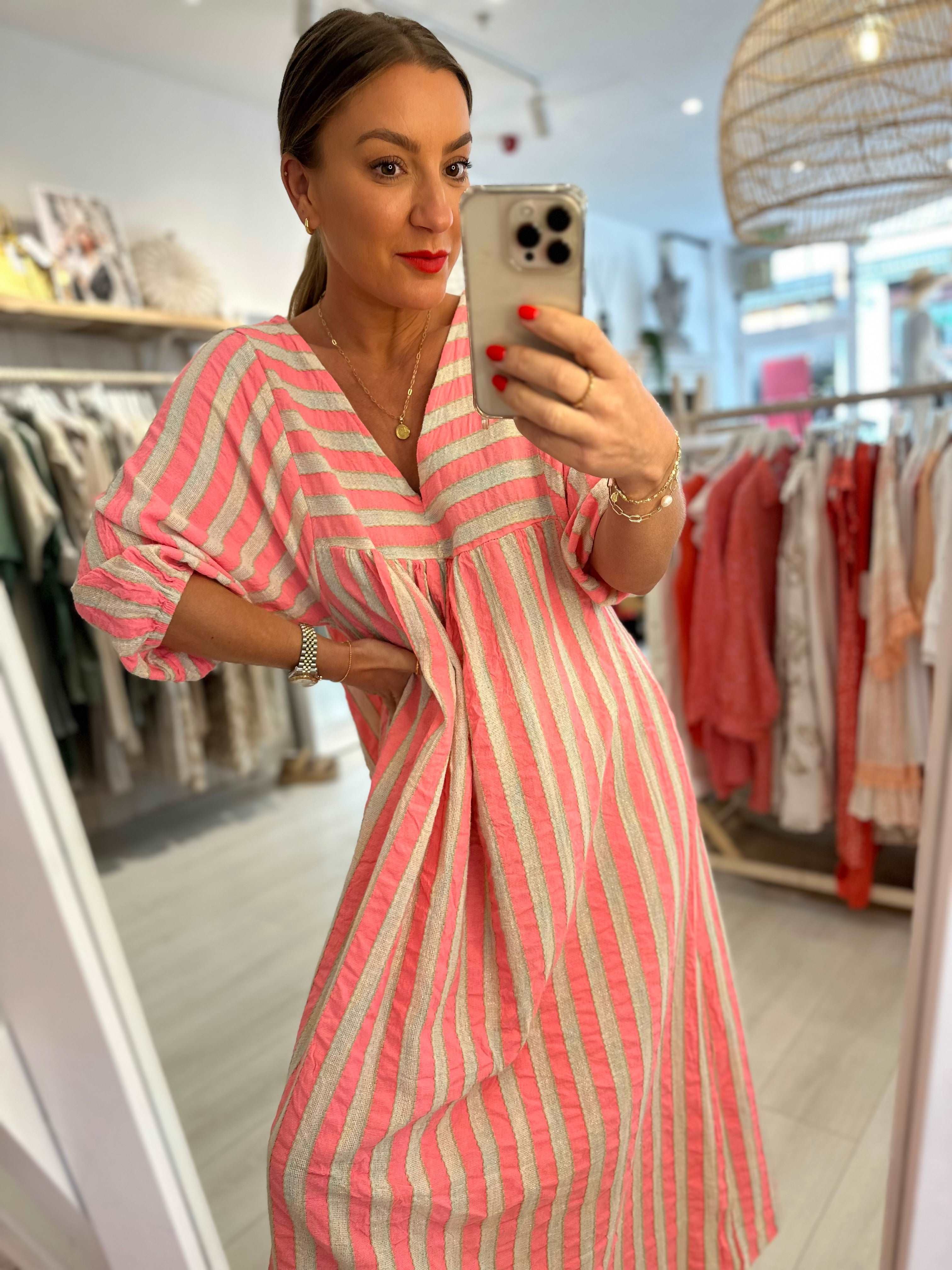 Katie Striped Maxi Dress