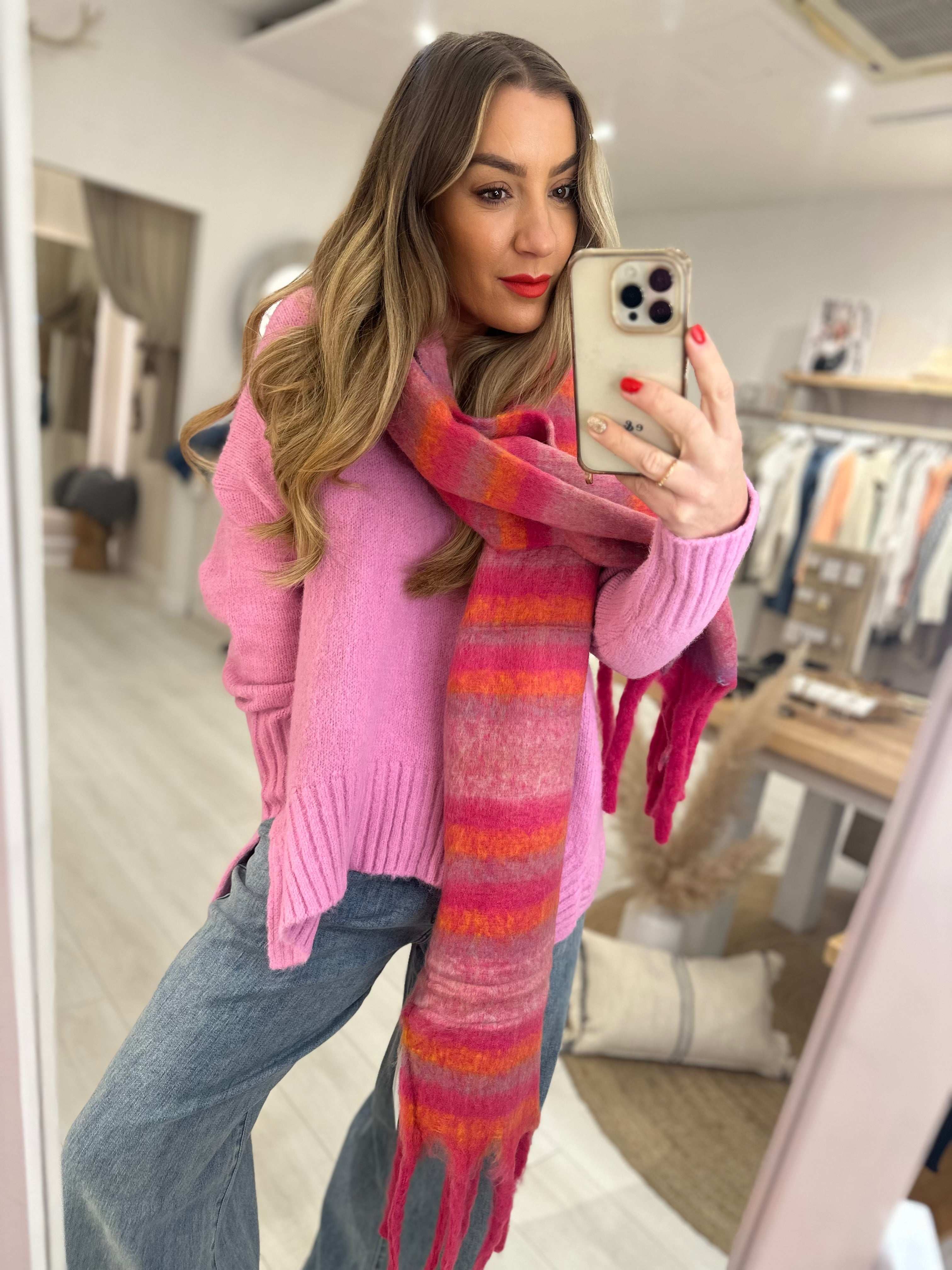 Chunky Scarf - Multi Stripes