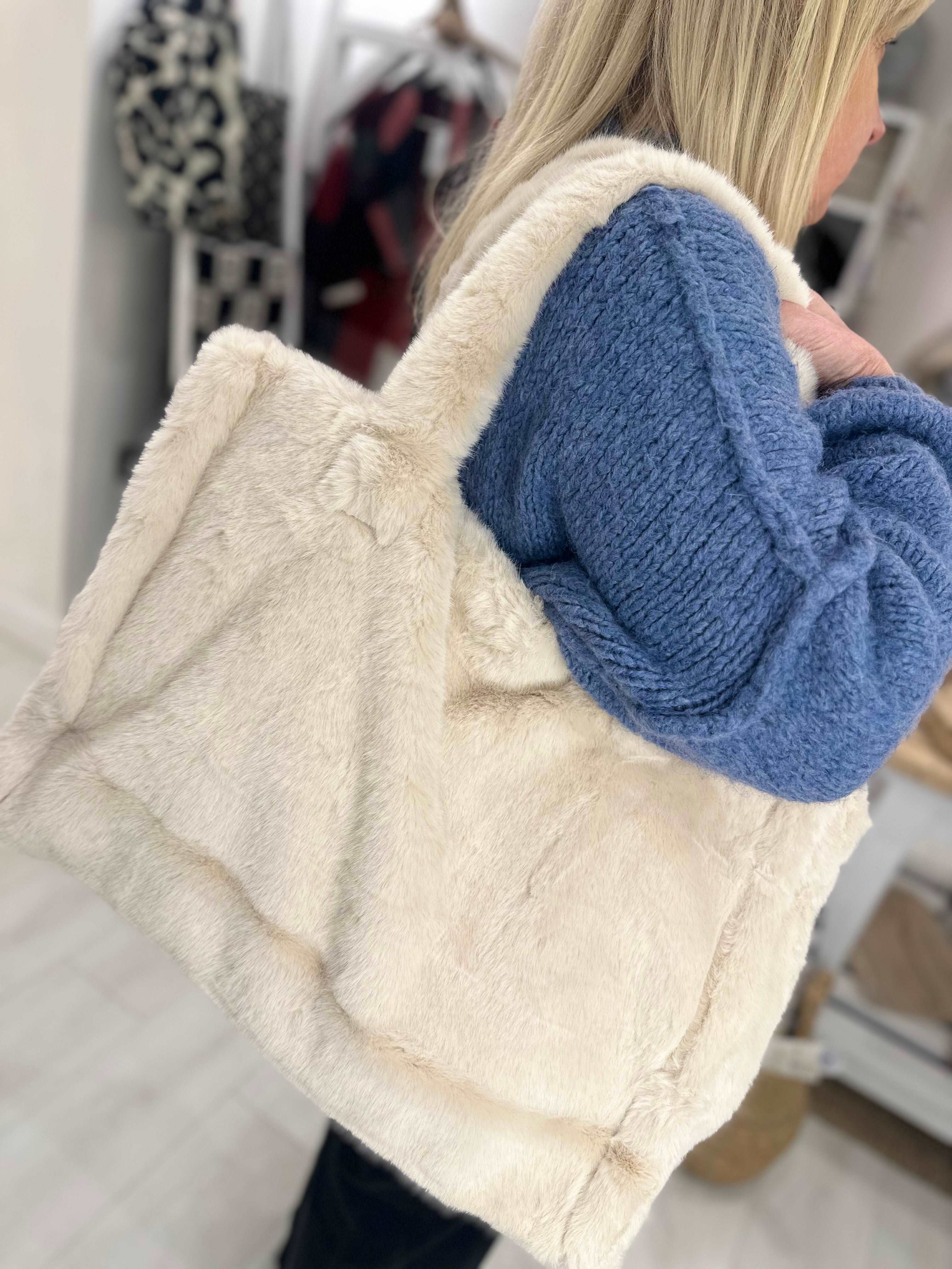 Faux Fur Tote Bag