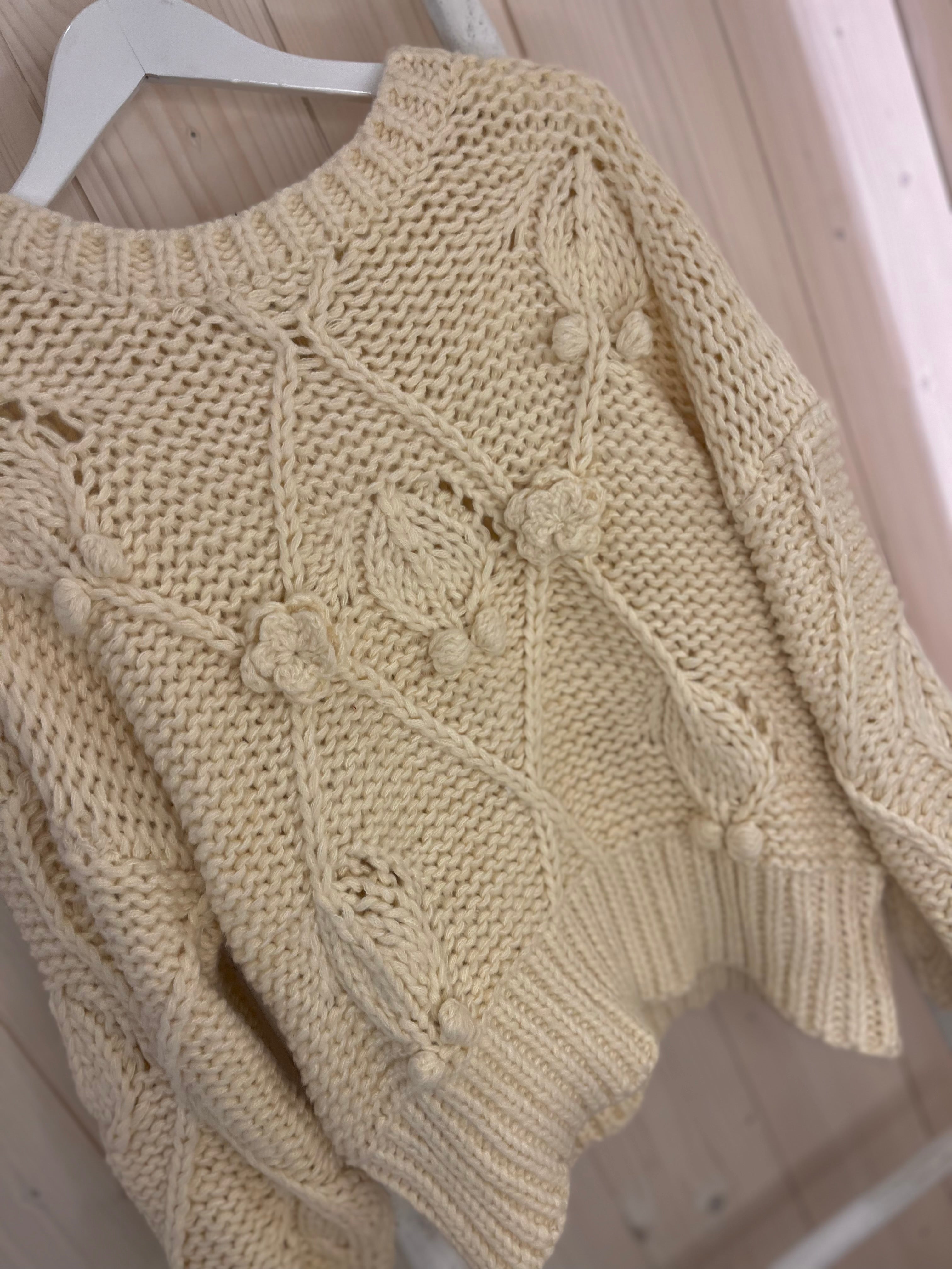 Yasmine Crochet Knit Jumper