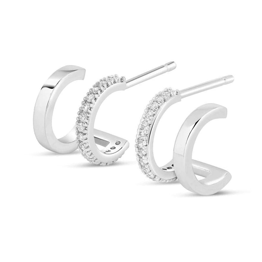 Double Hoop Illusion Earrings