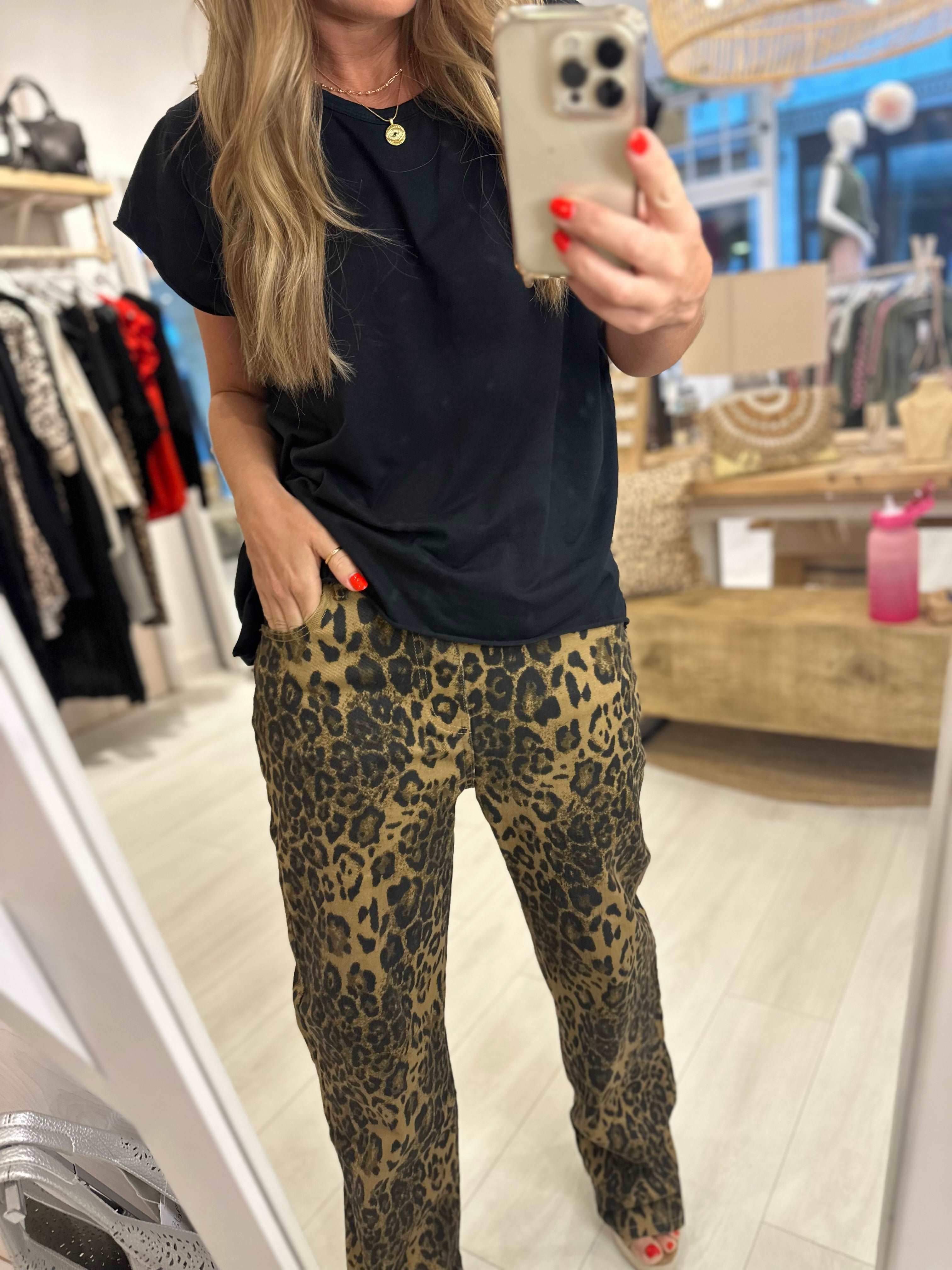 Leopard Print Jeans