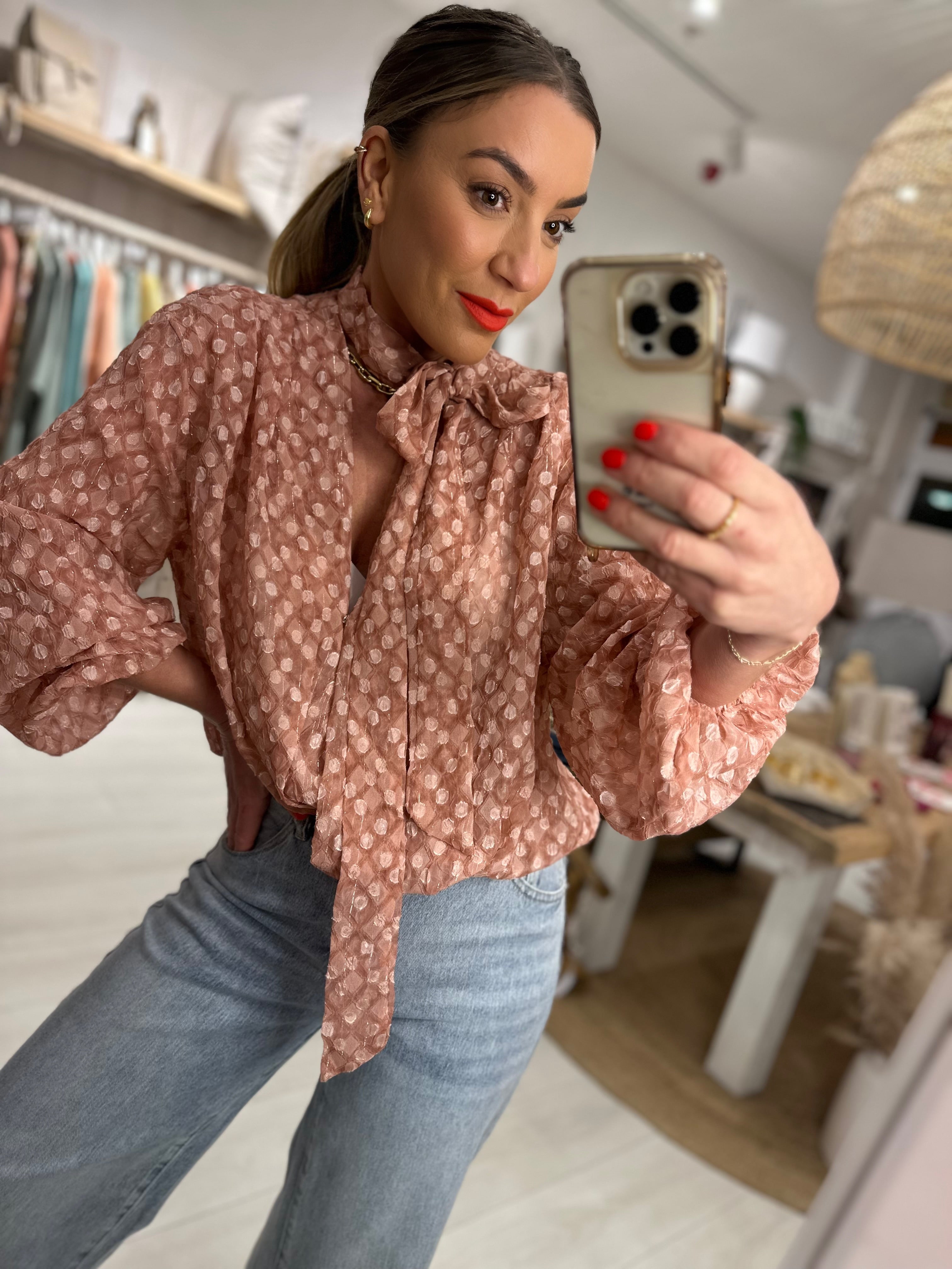 Parisa Pussy Bow Blouse