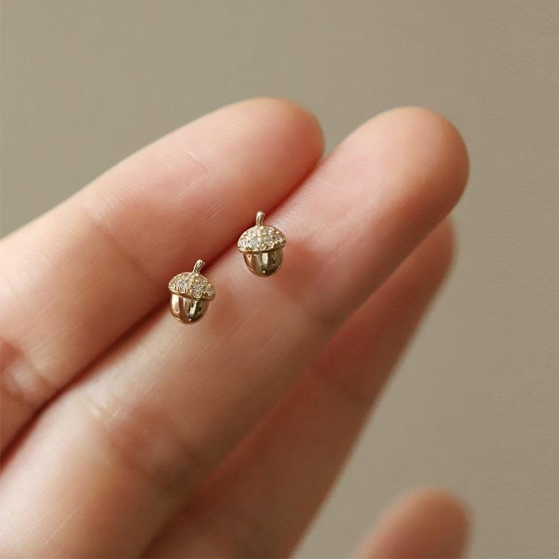 Acorn Stud Earring - Gold