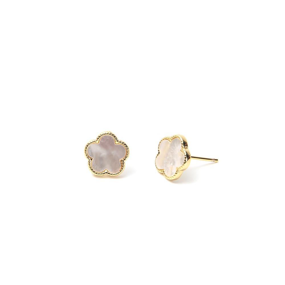 Mother of Pearl Flower stud