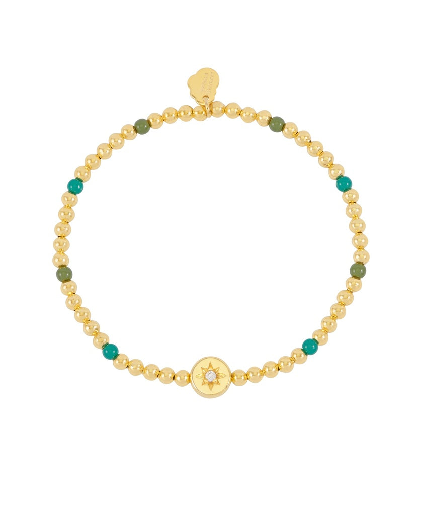 Enamel North Star Bead Bracelet