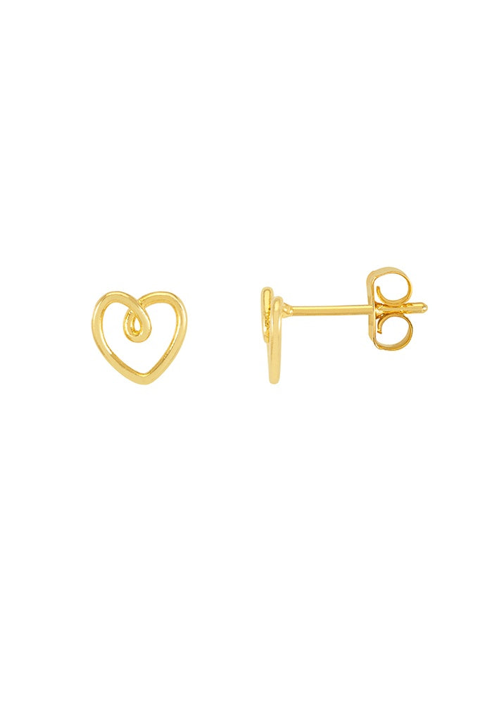 Star and Heart Wire Stud Earrings