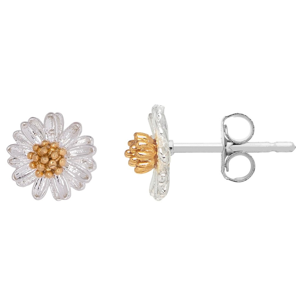 Mini Wildflower Earrings - Silver Plated