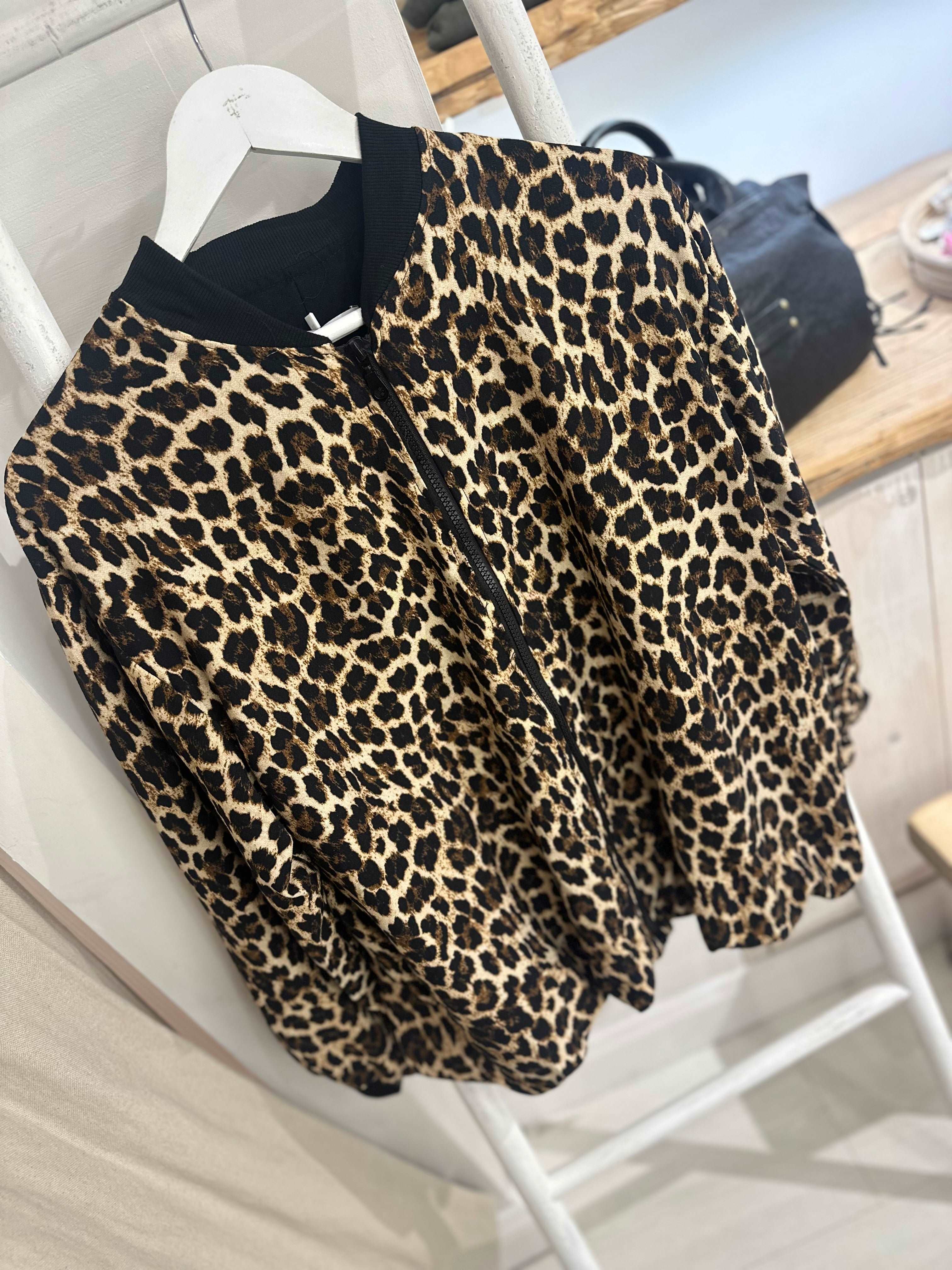 Lula Leopard Zip-Up Jacket