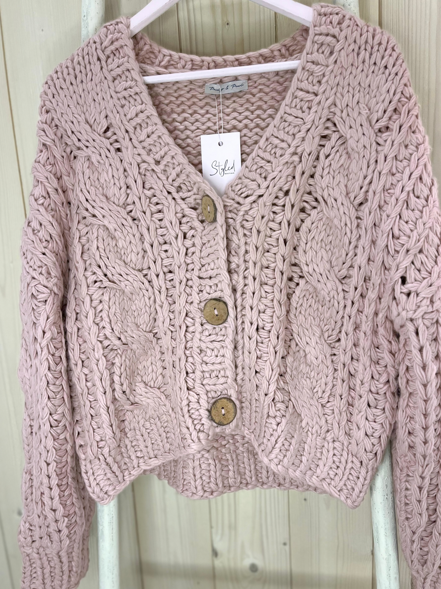 Zahra Button Front Knit Cardigan