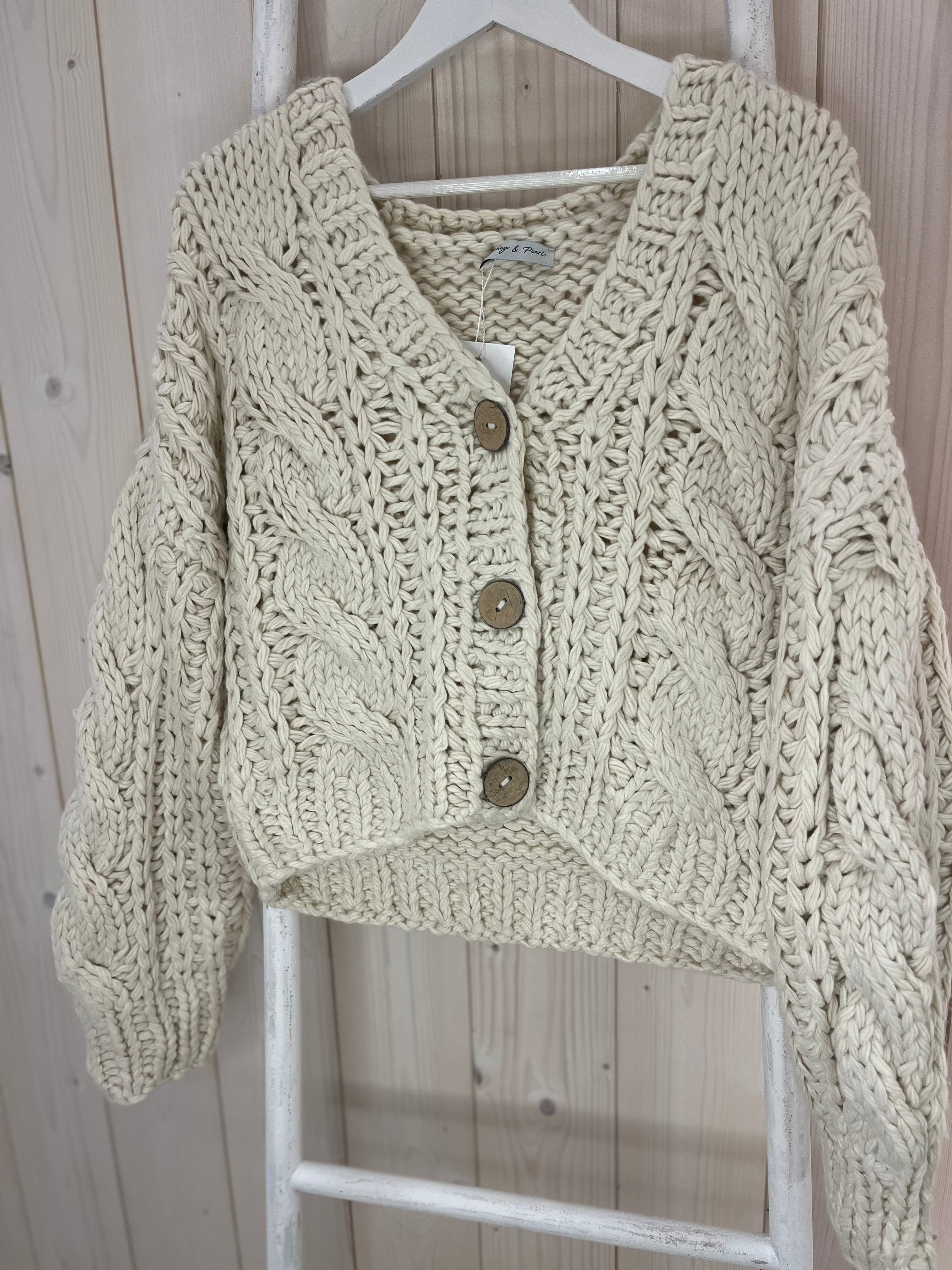 Zahra Button Front Knit Cardigan