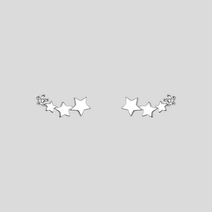 Shooting star earring in sterling silver silver