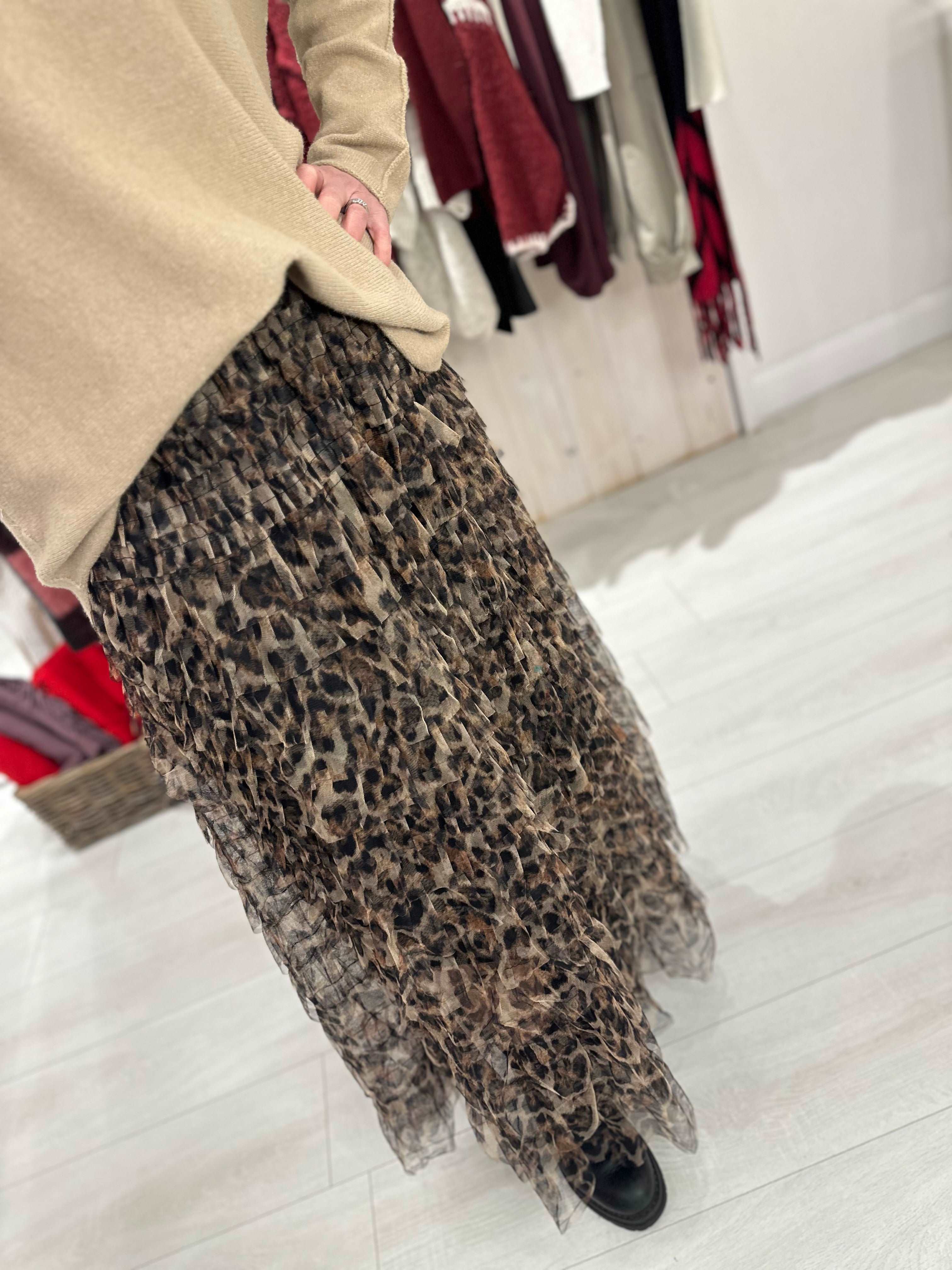 Leopard Tulle Skirt