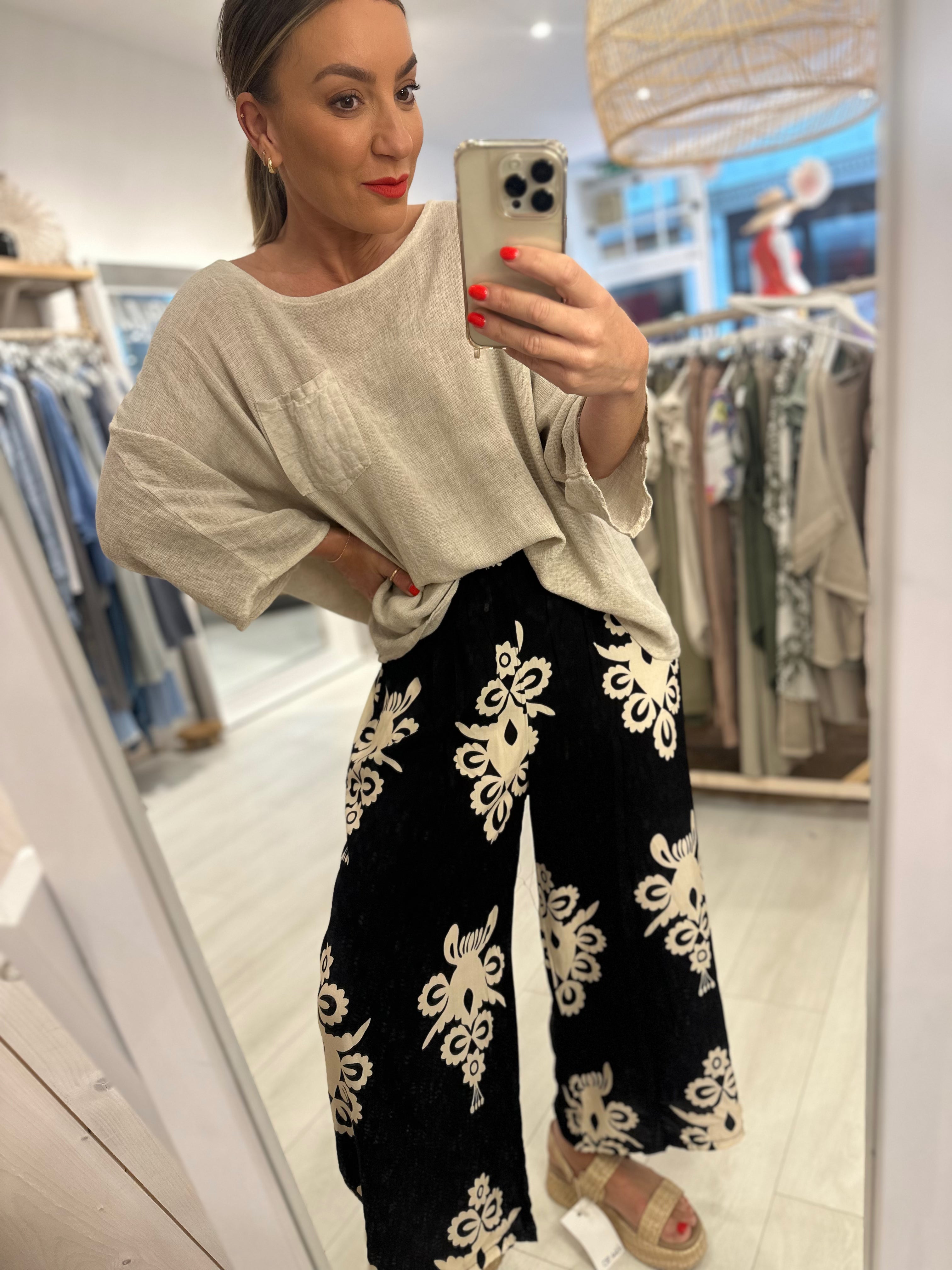 Jazzy Wide Leg Trousers