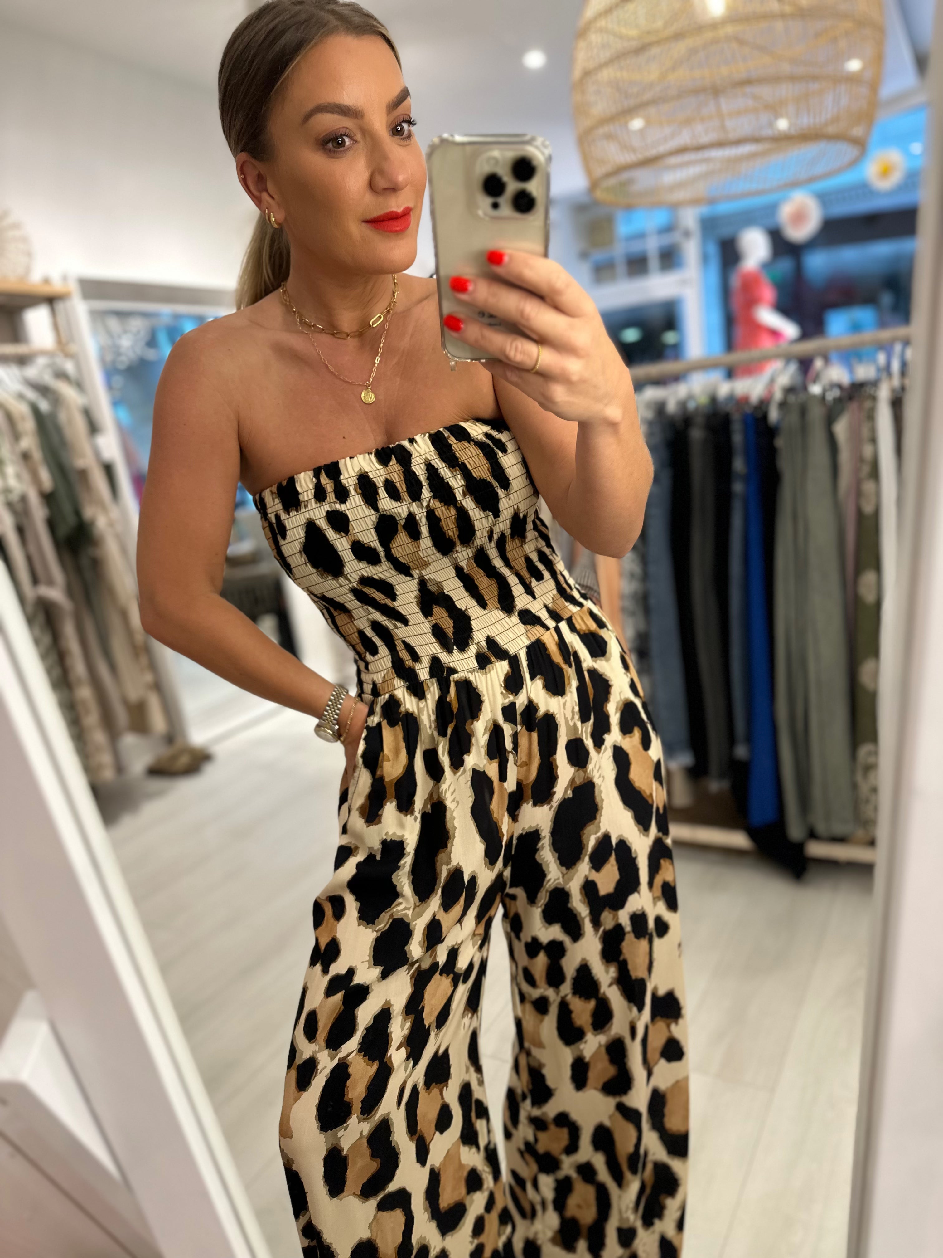 Grace Leopard Print Jumpsuit