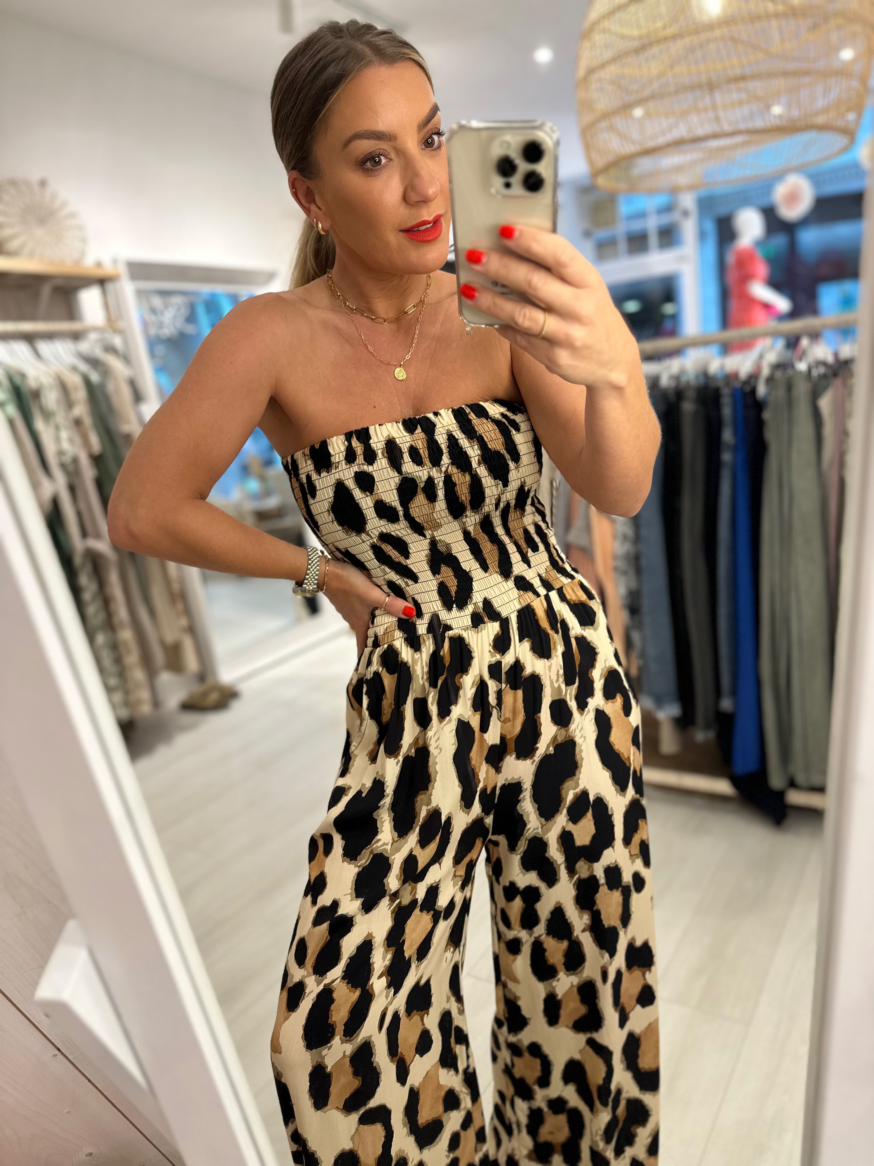 Grace Leopard Print Jumpsuit