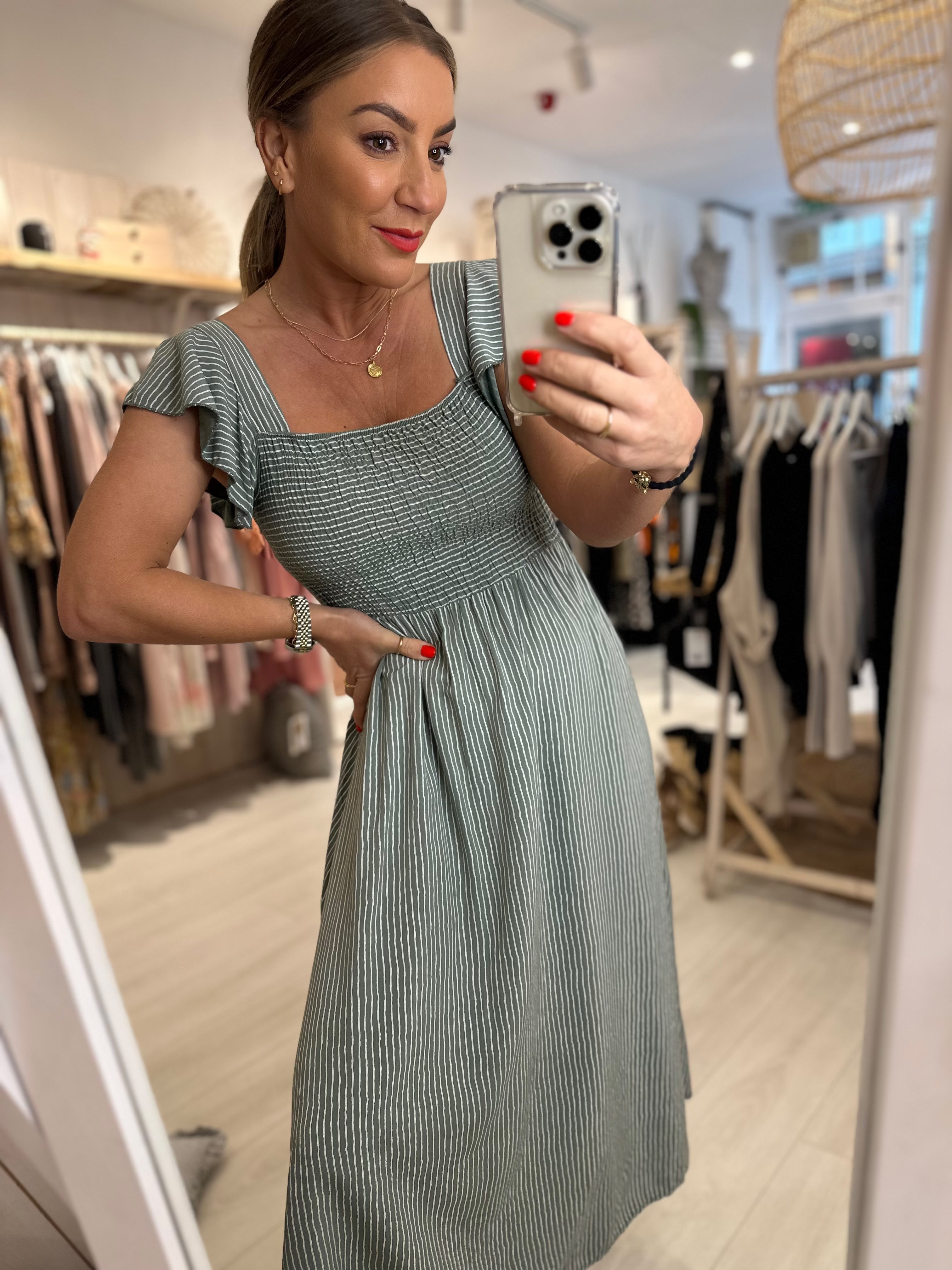 Reina Striped Sun dress