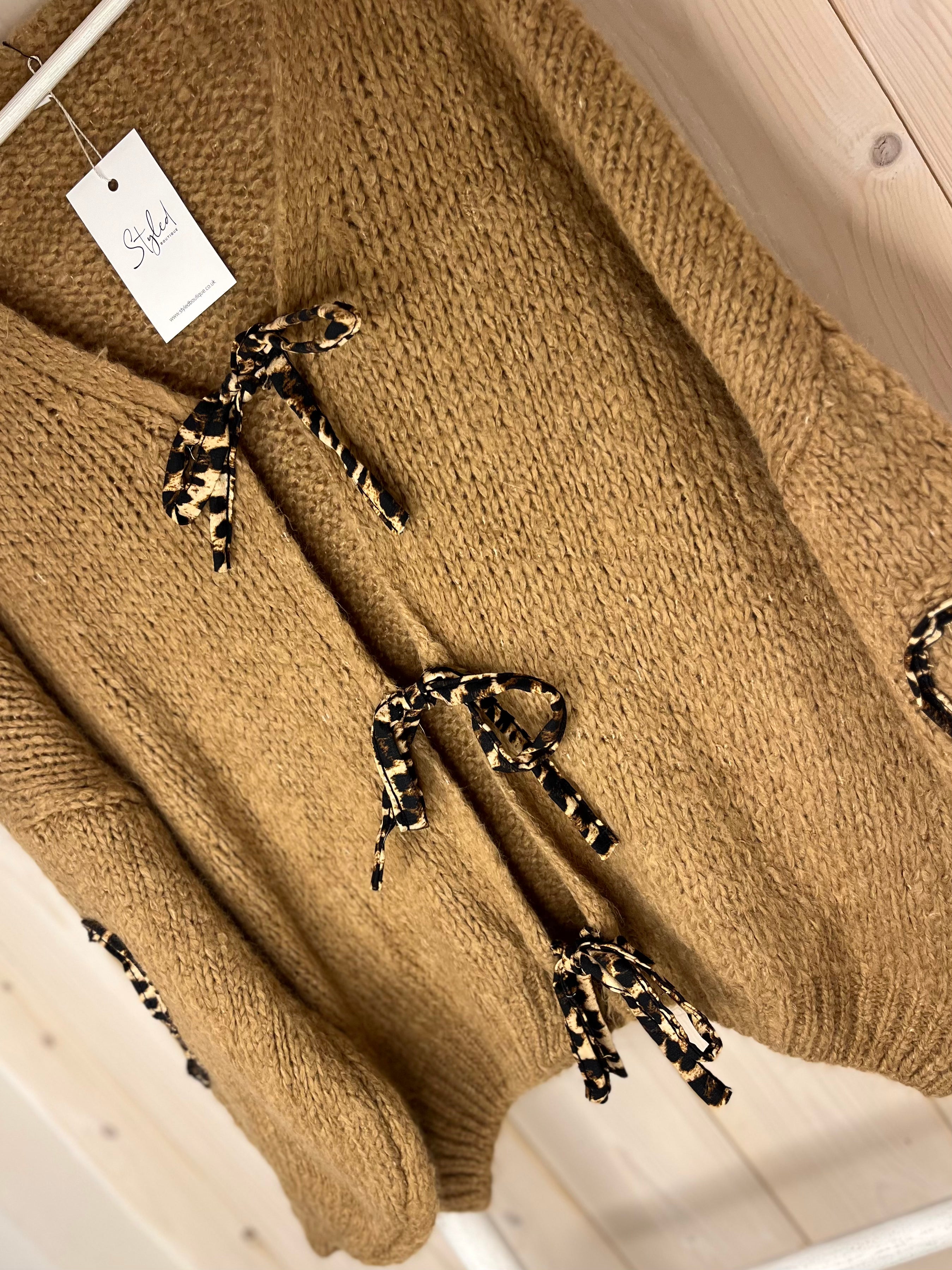 Leopard Love Knitted Cardigan