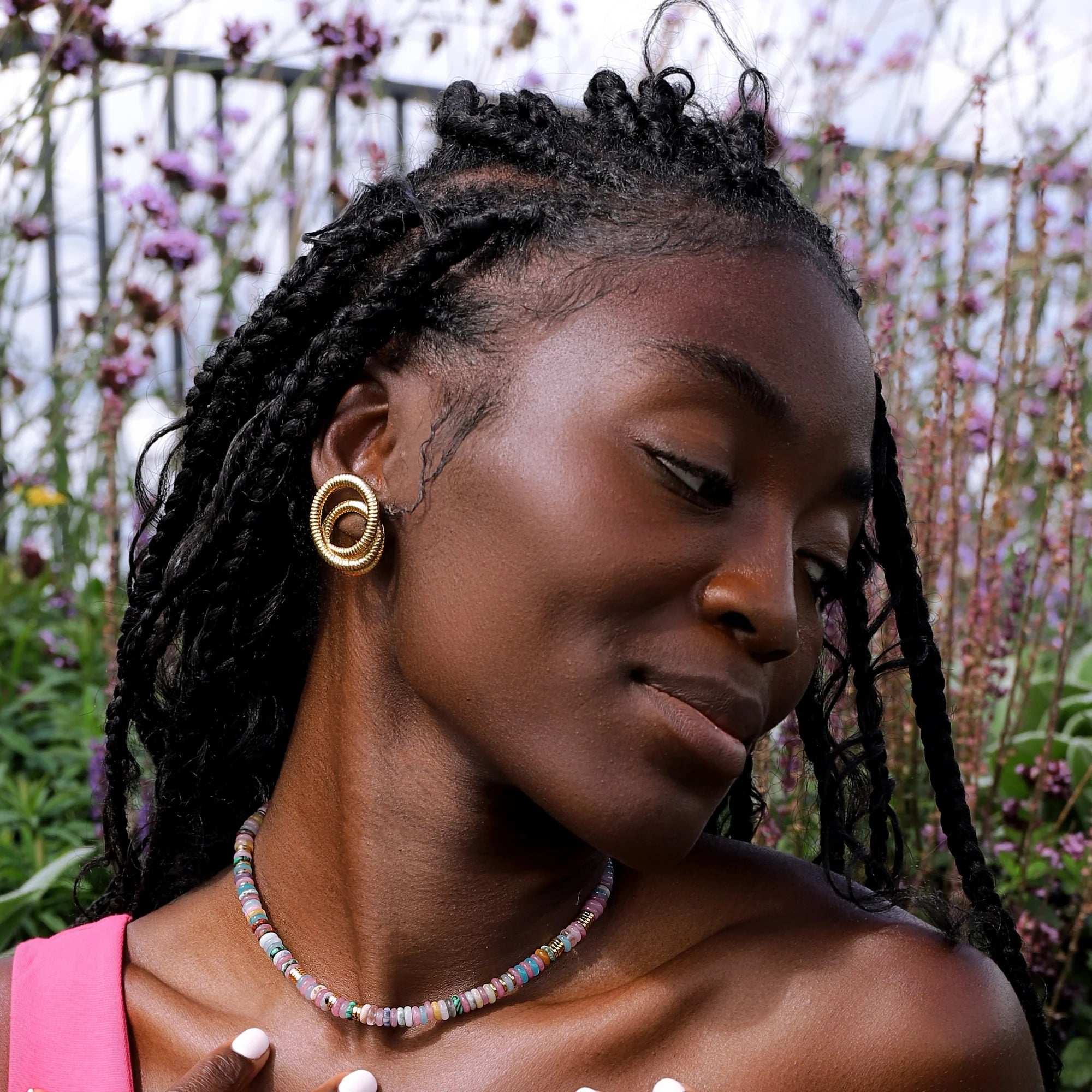 Vintage Gold Circle Clip On Earrings