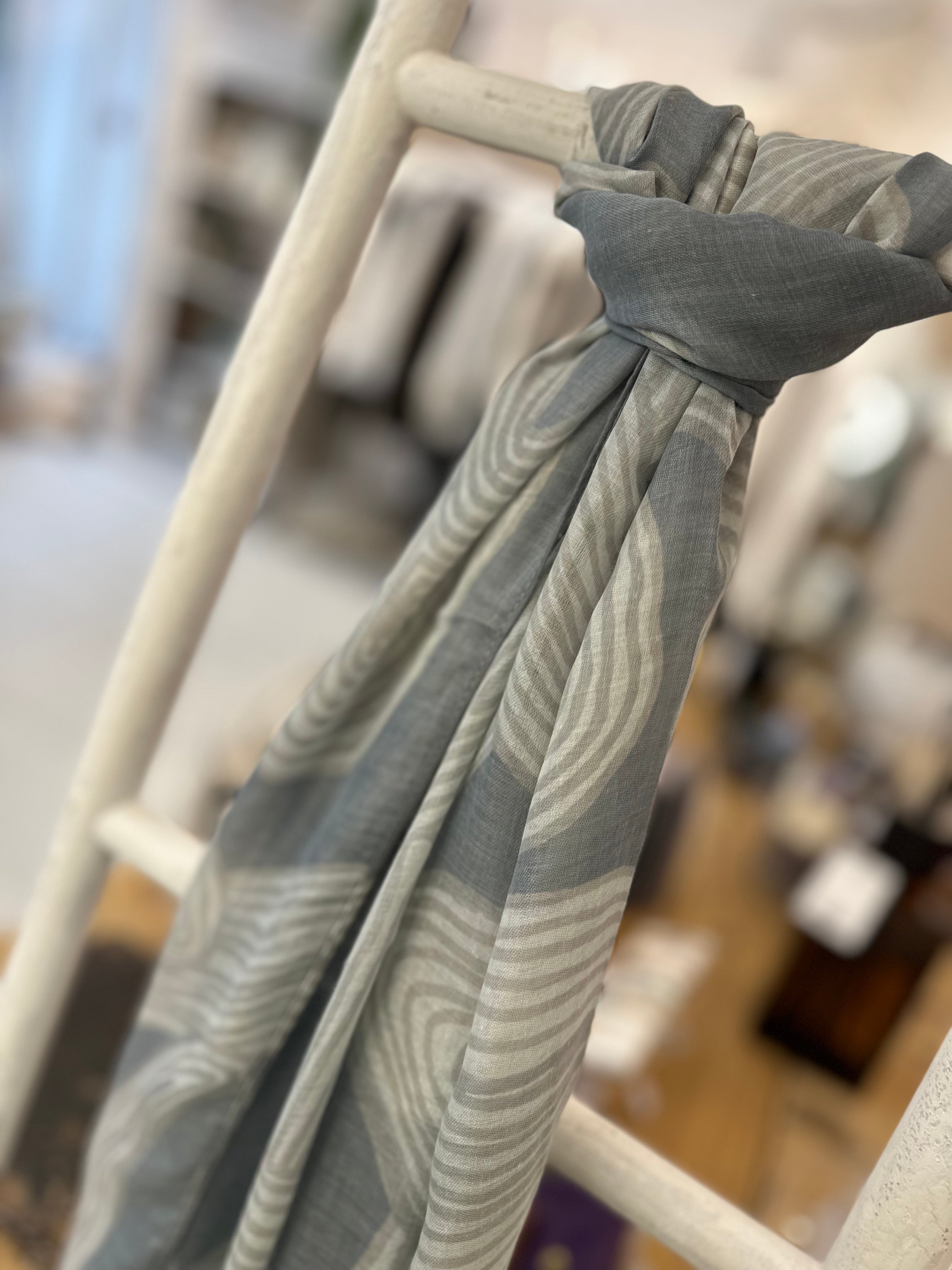 Grey Swirl Scarf