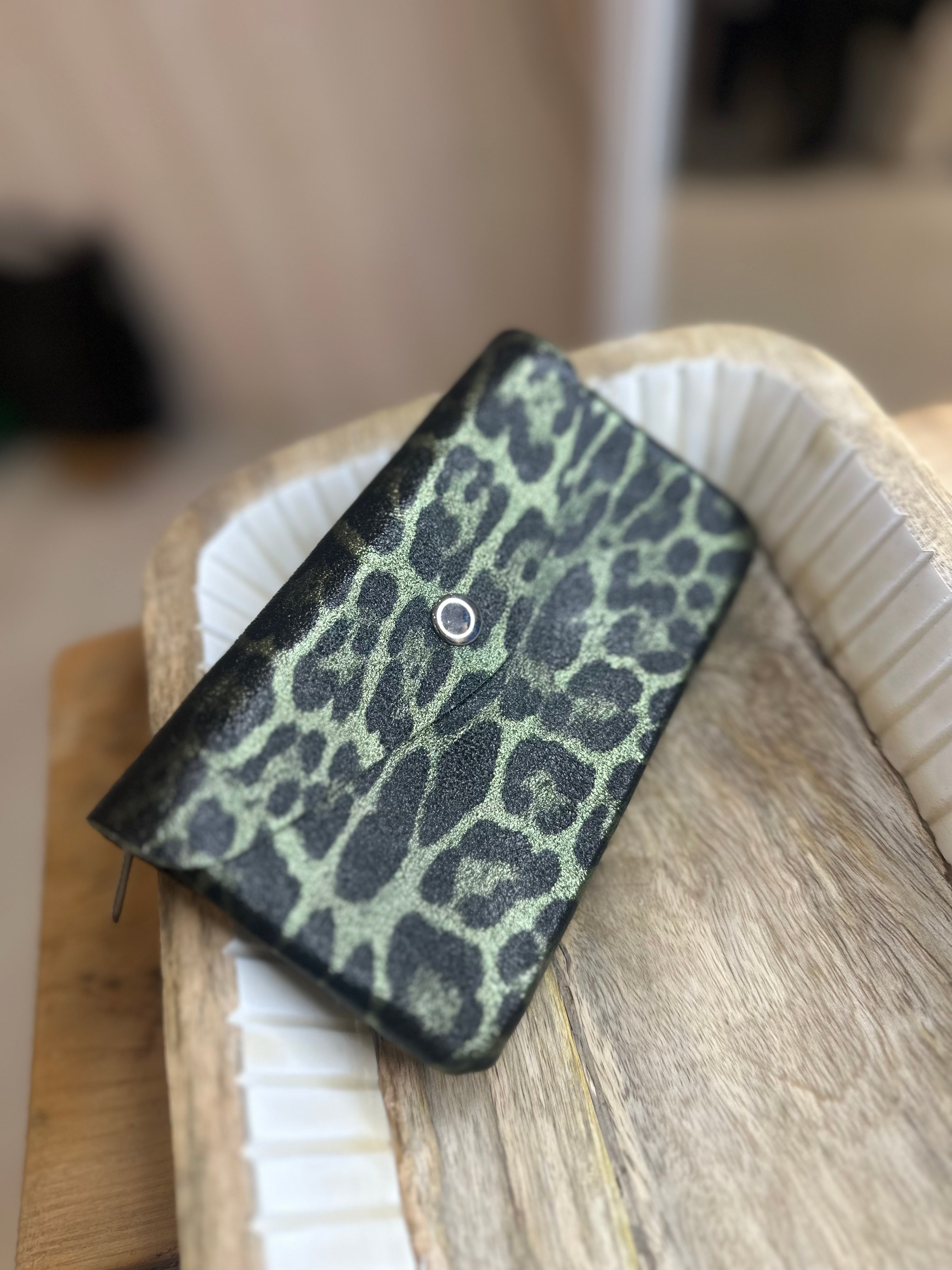 Leopard Leather Coin Purse