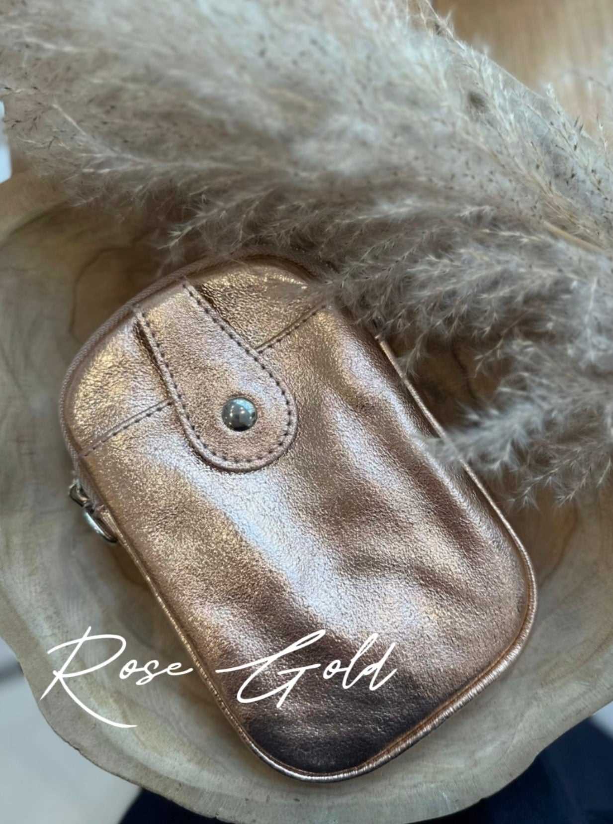 Metallic Leather Phone Bag